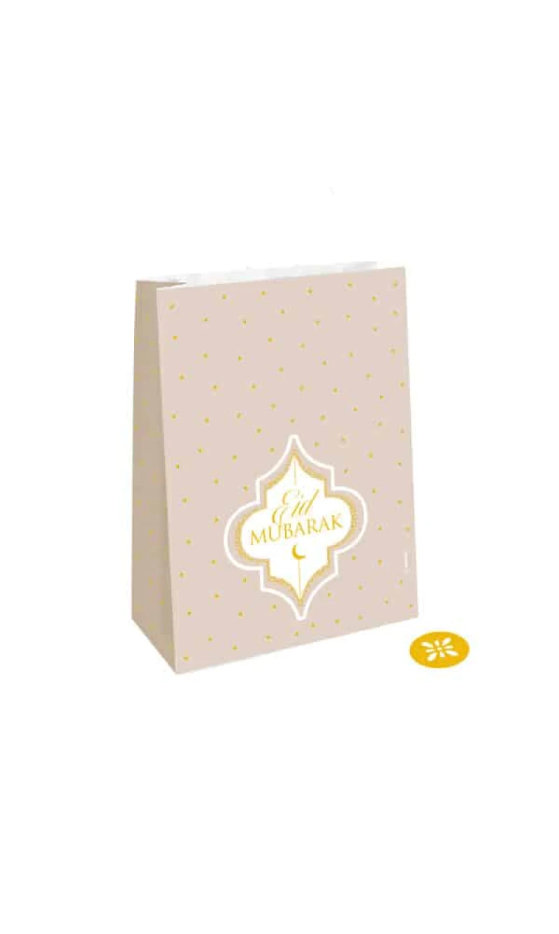 Eid Ramadan Paper Bags 15x21x6cm - 4pk