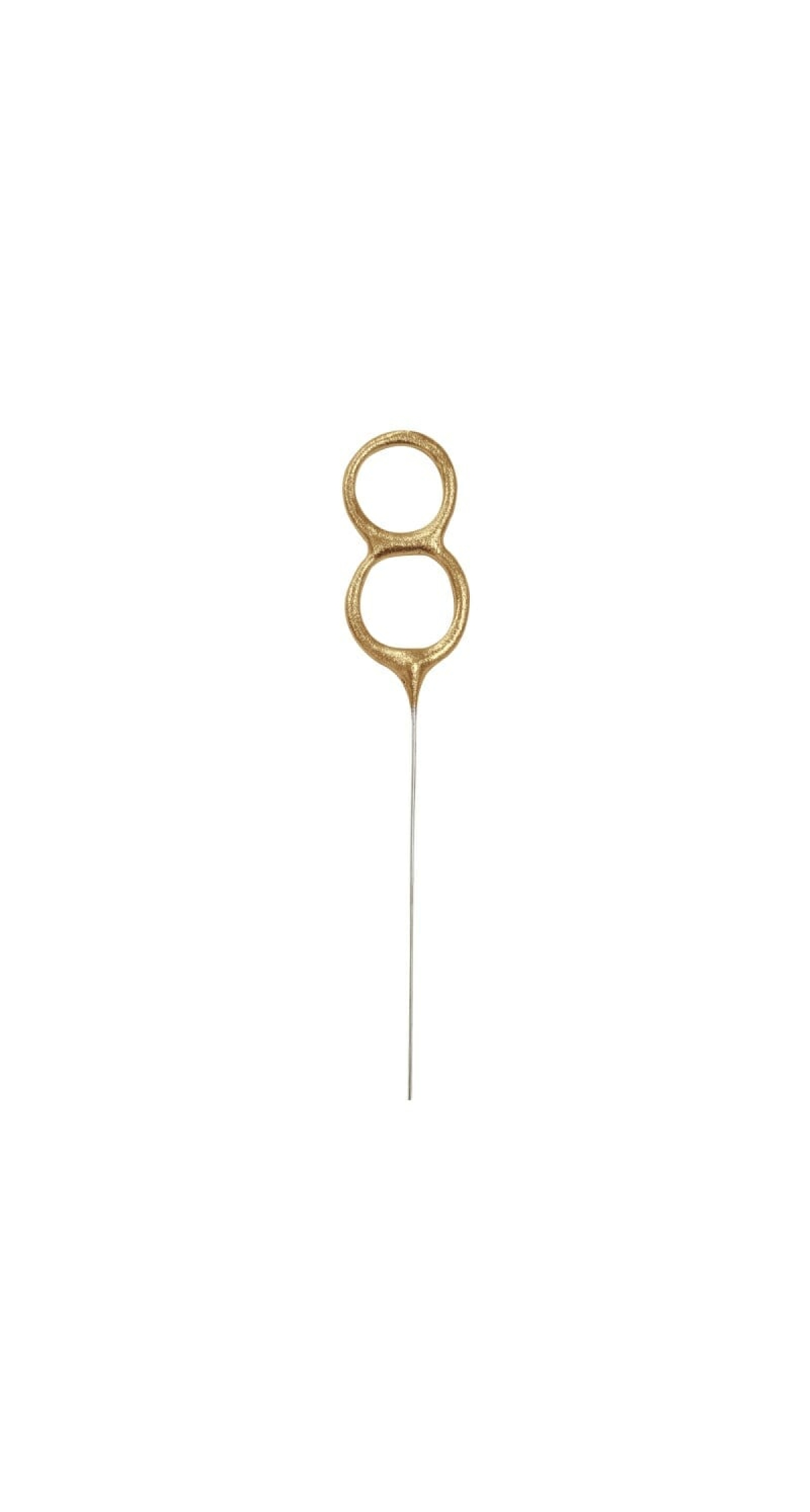 Birthday Gold Glitz Sparkler 17.8cm - Number 8