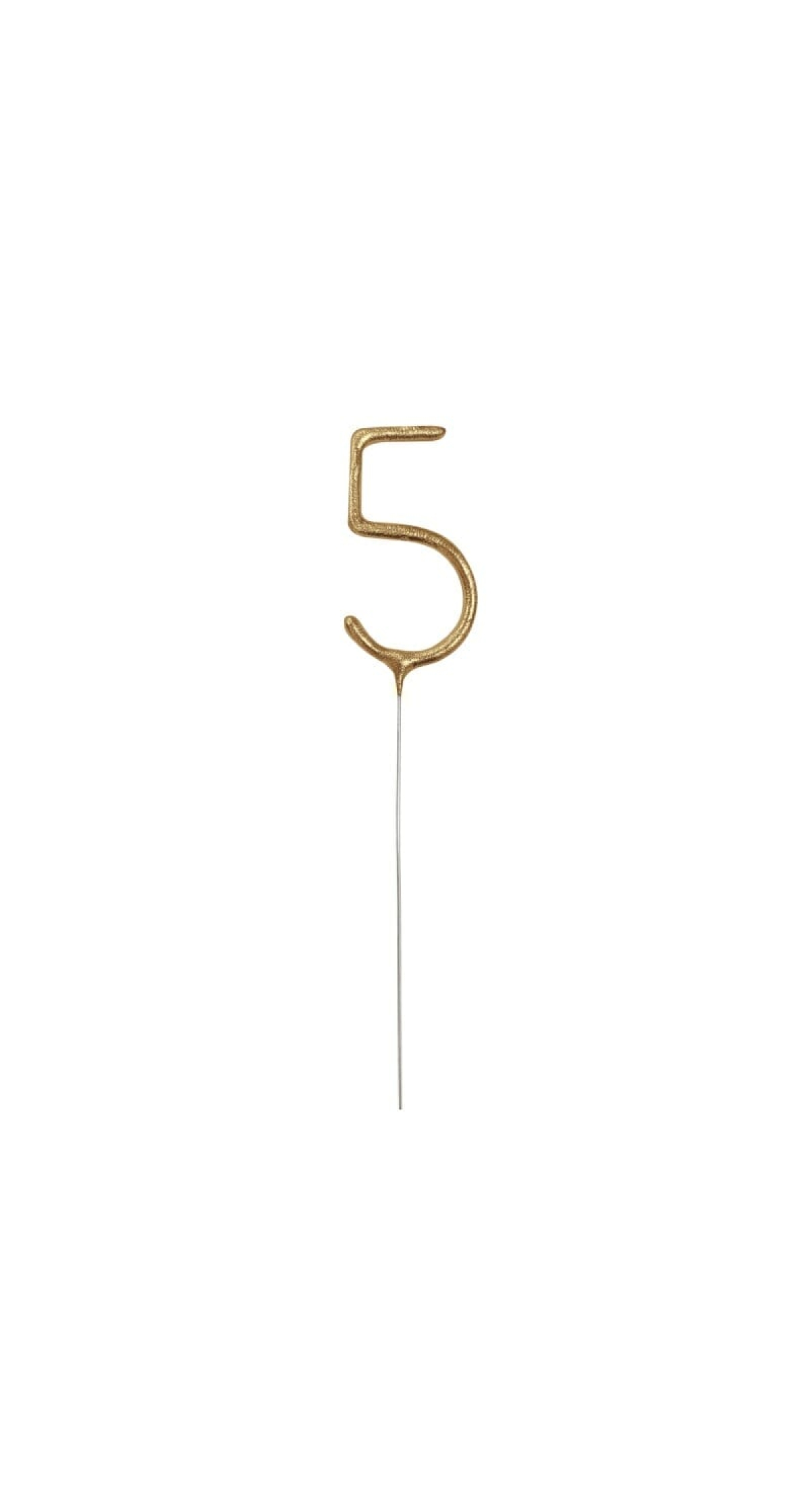 Birthday Gold Glitz Sparkler 17.8cm - Number 5