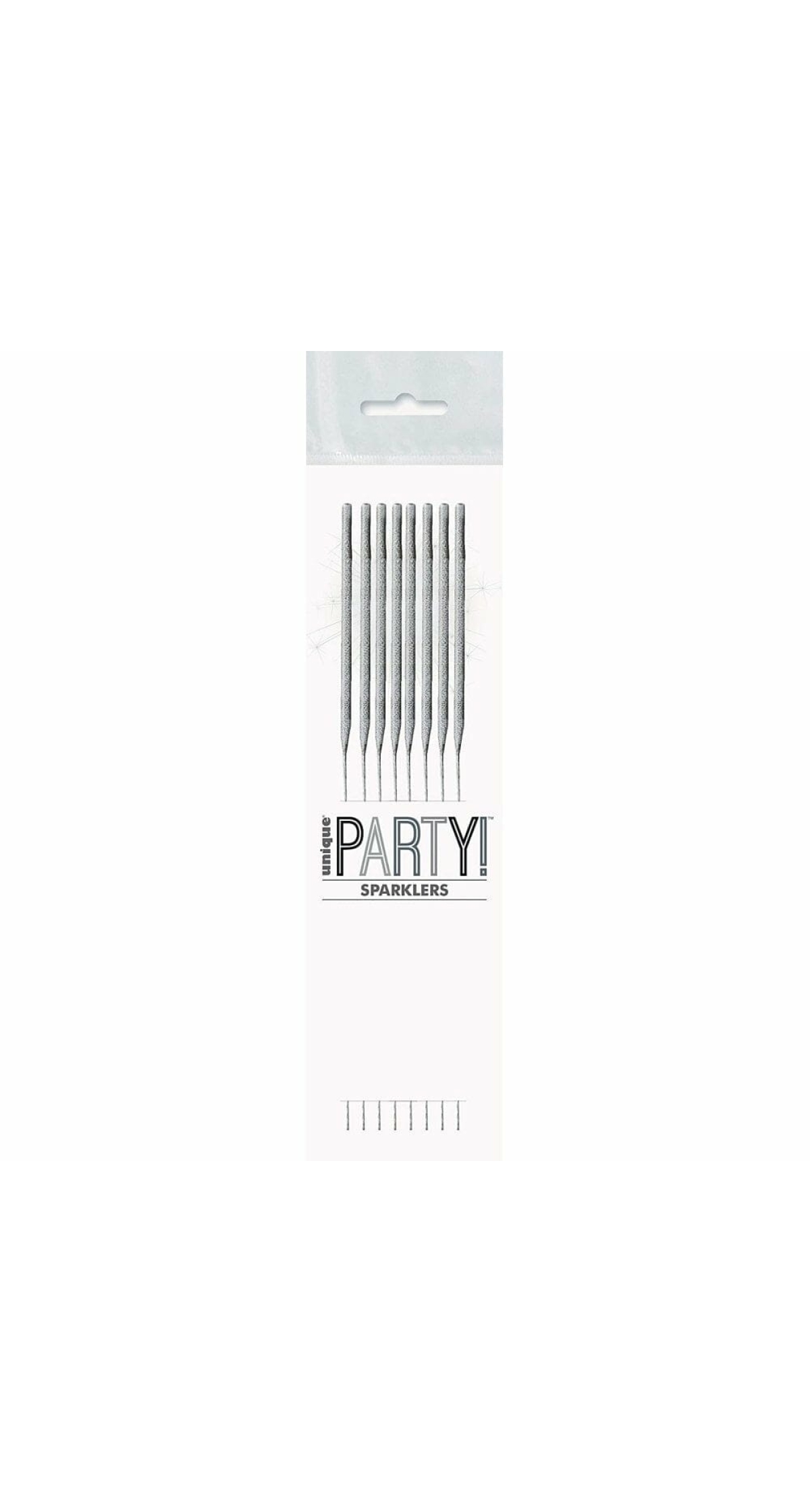 Birthday Silver Glitz Sparklers 17.8cm - 8pk