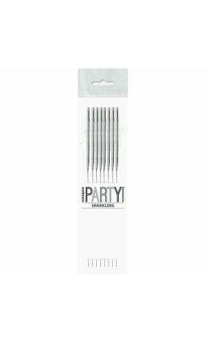 Birthday Silver Glitz Sparklers 17.8cm - 8pk