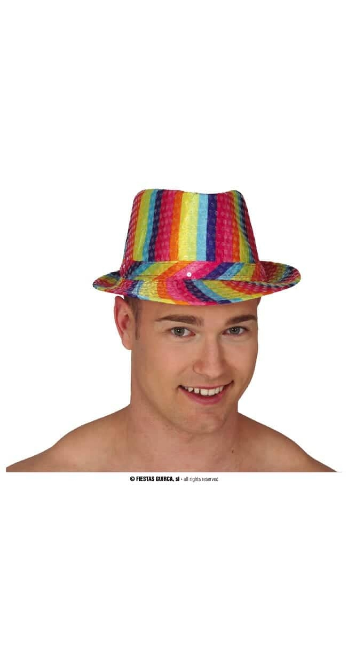 Pride Sequined Gangster Hat - Adult One Size