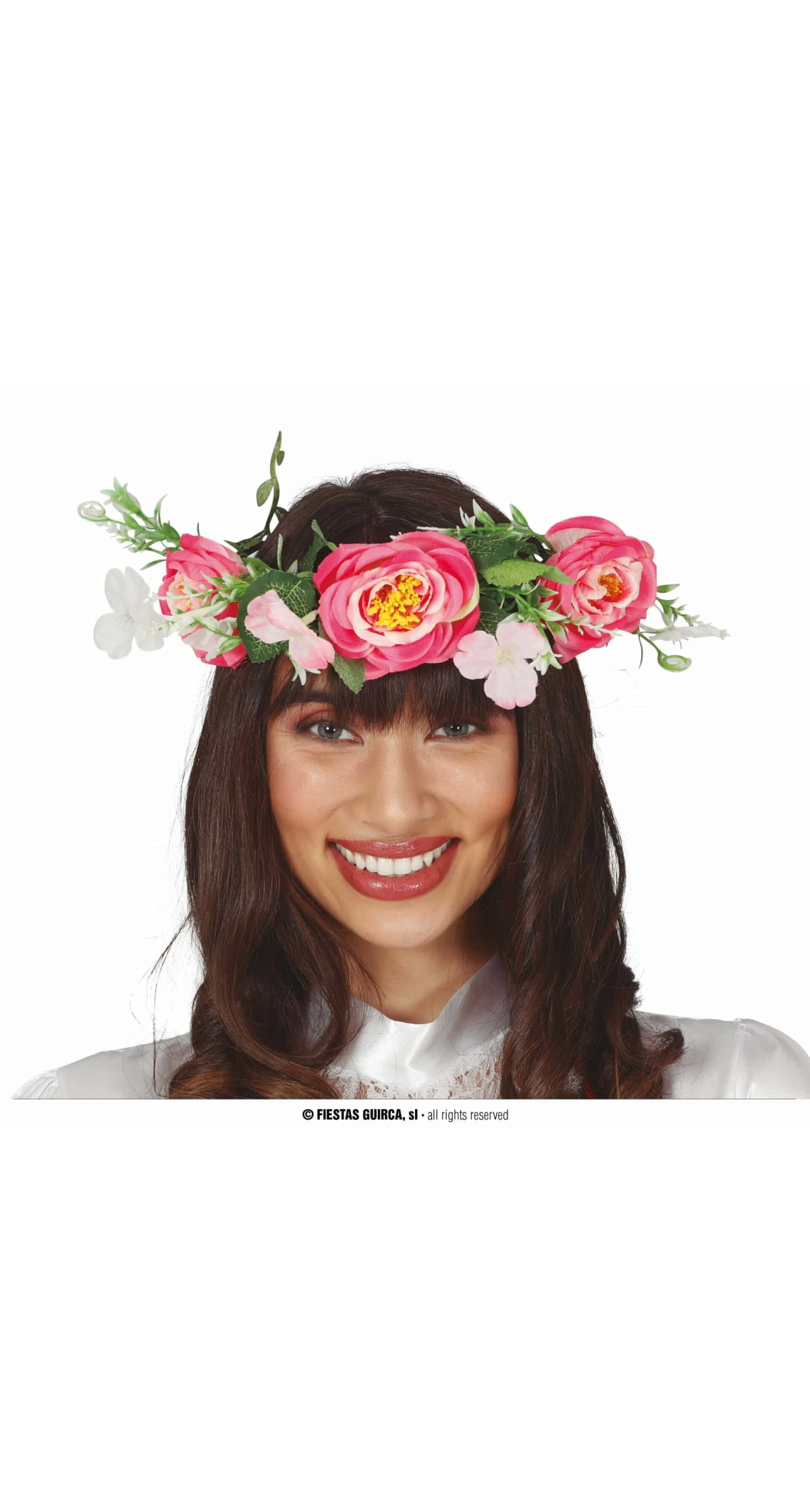 Pink Flowers Tiara