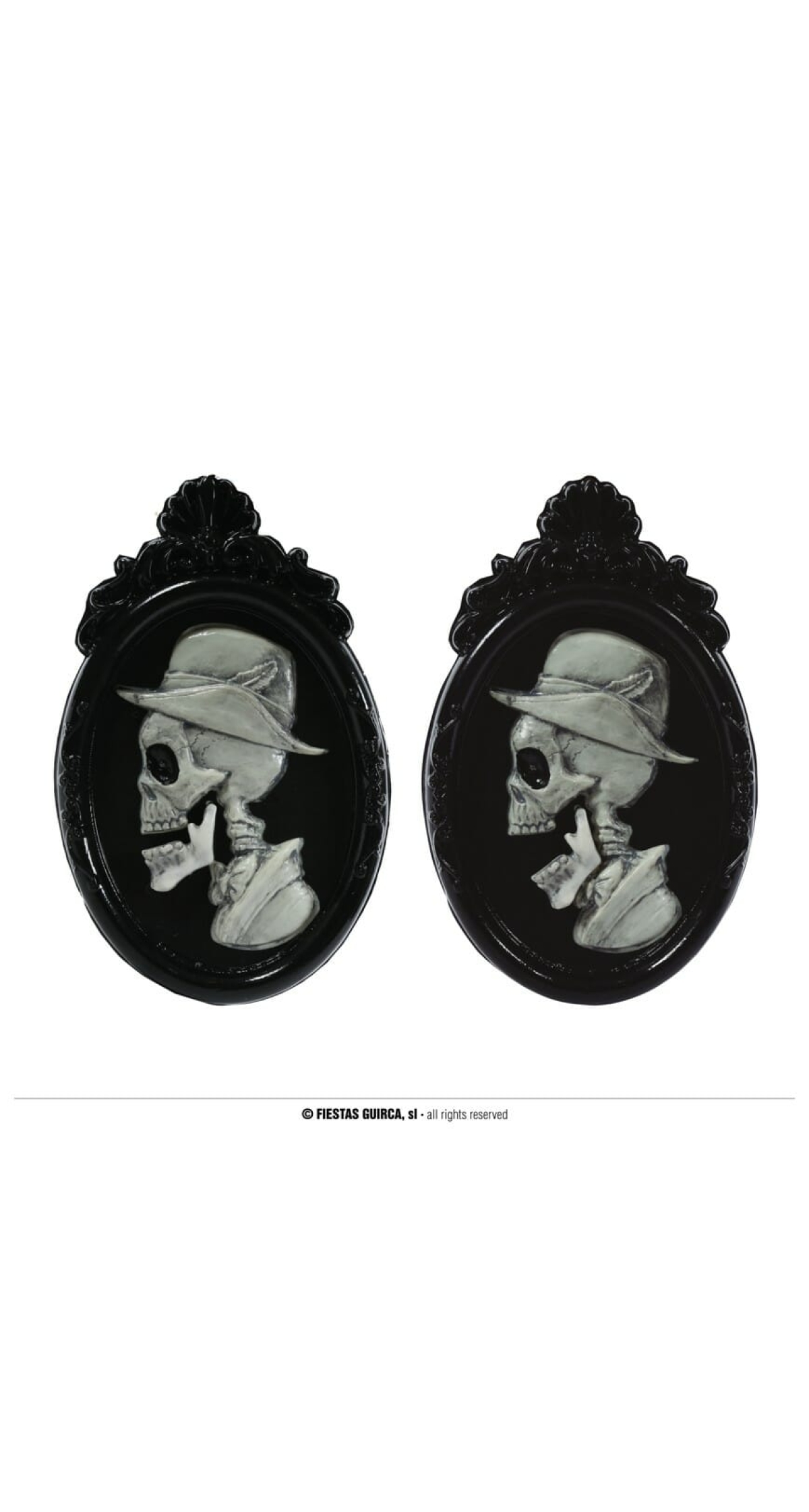 Skull Picture With Light, Sound & Movement - 45x28cm