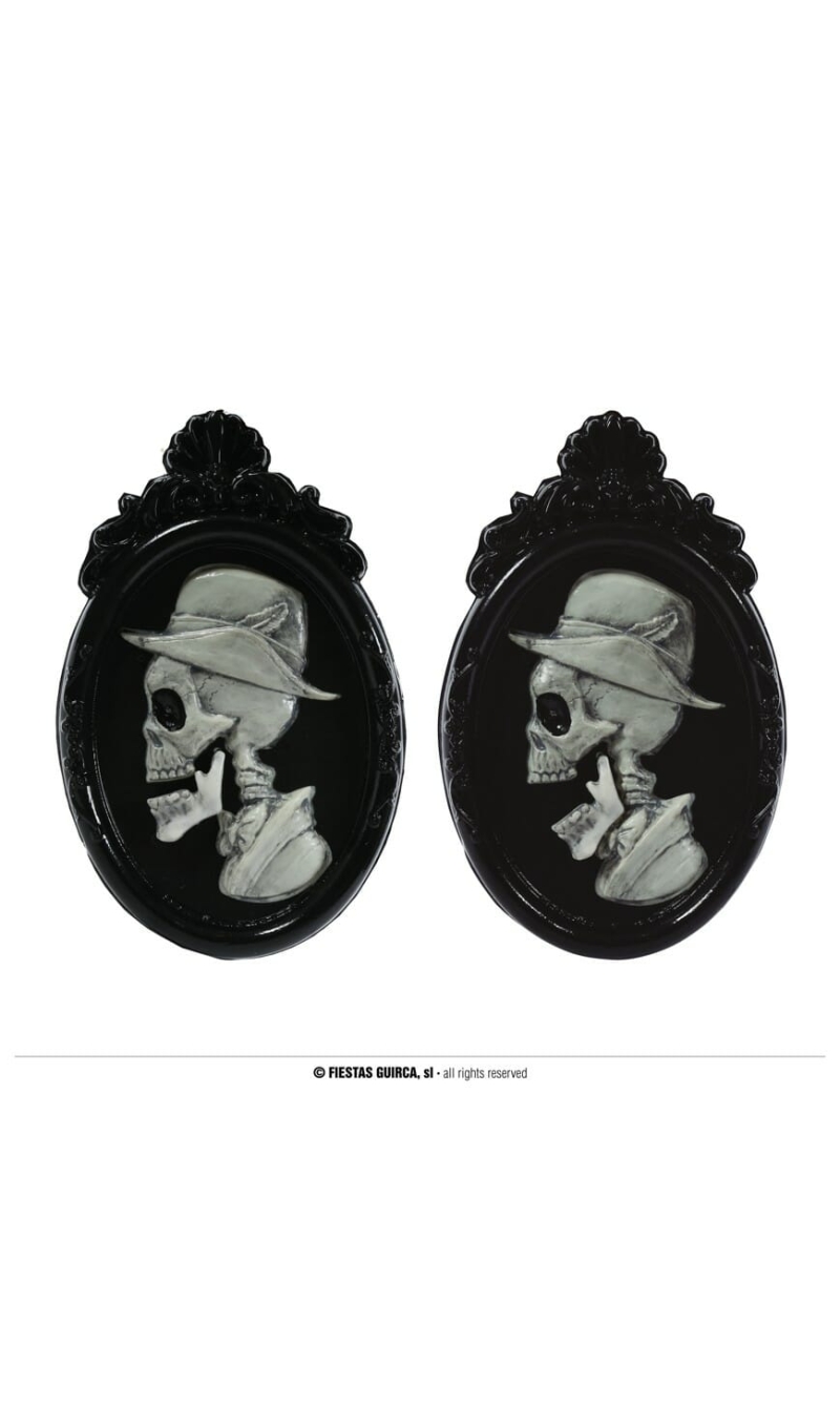 Skull Picture With Light, Sound & Movement - 45x28cm