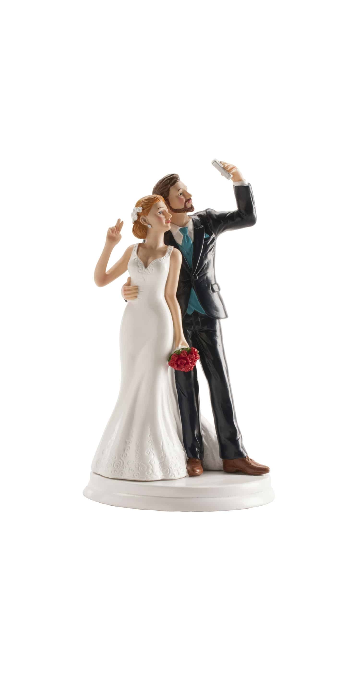 Wedding Couple Selfie Cake Topper - 20cm