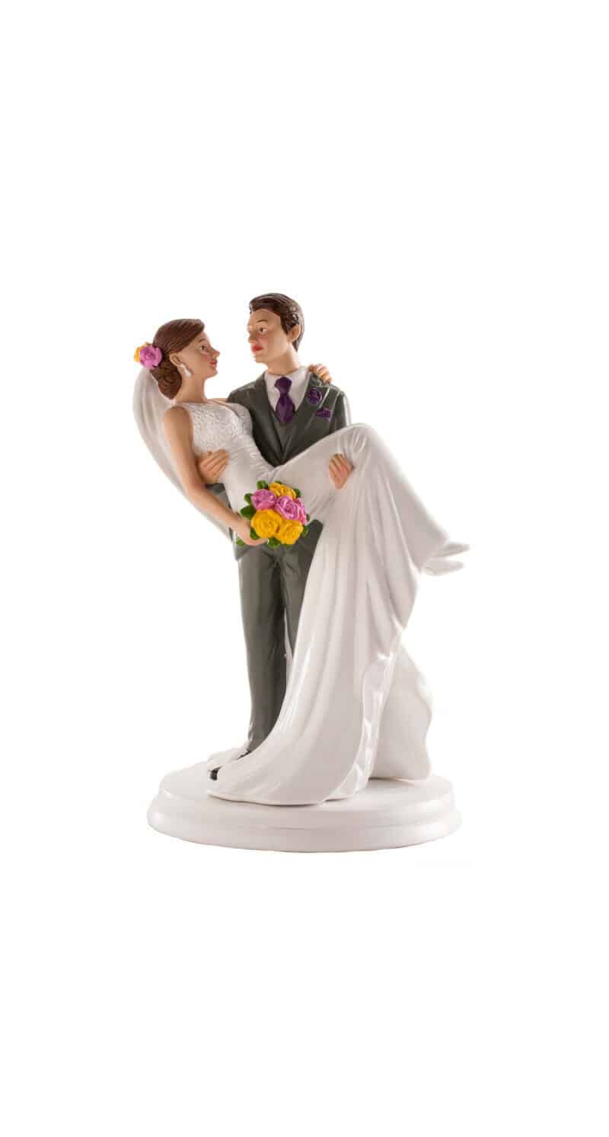 Weeding Couple Bride In Arms Cake Topper - 20cm