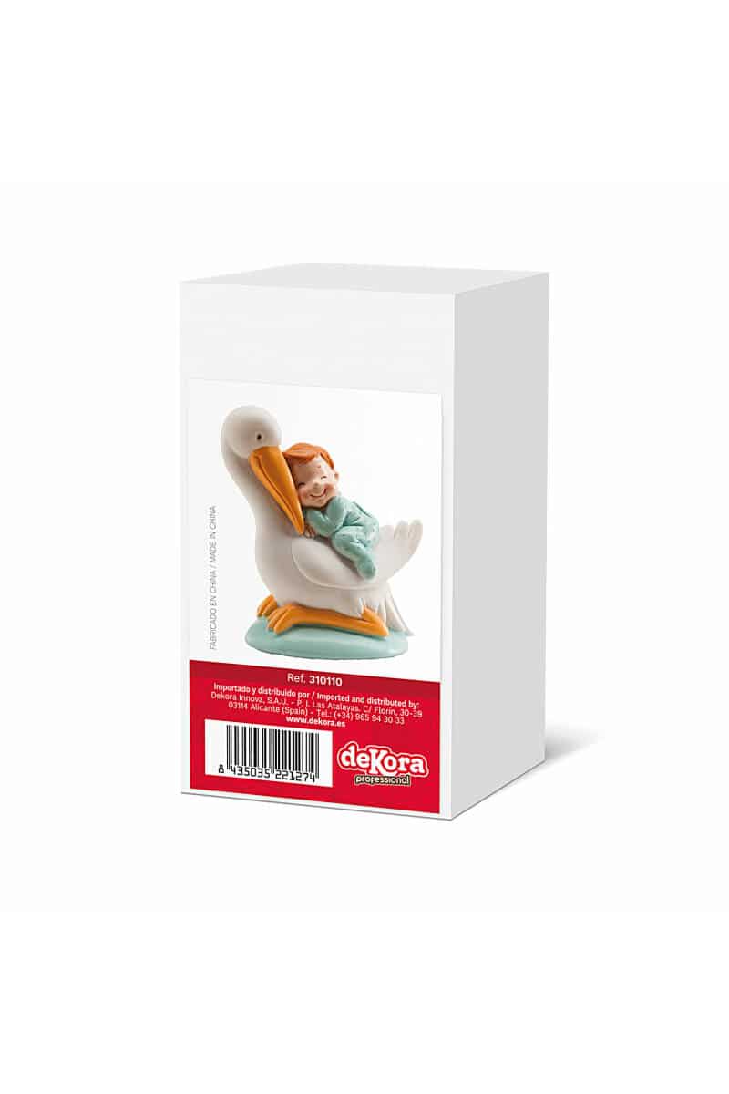 Stork Sleeping Baby Blue - 10cm