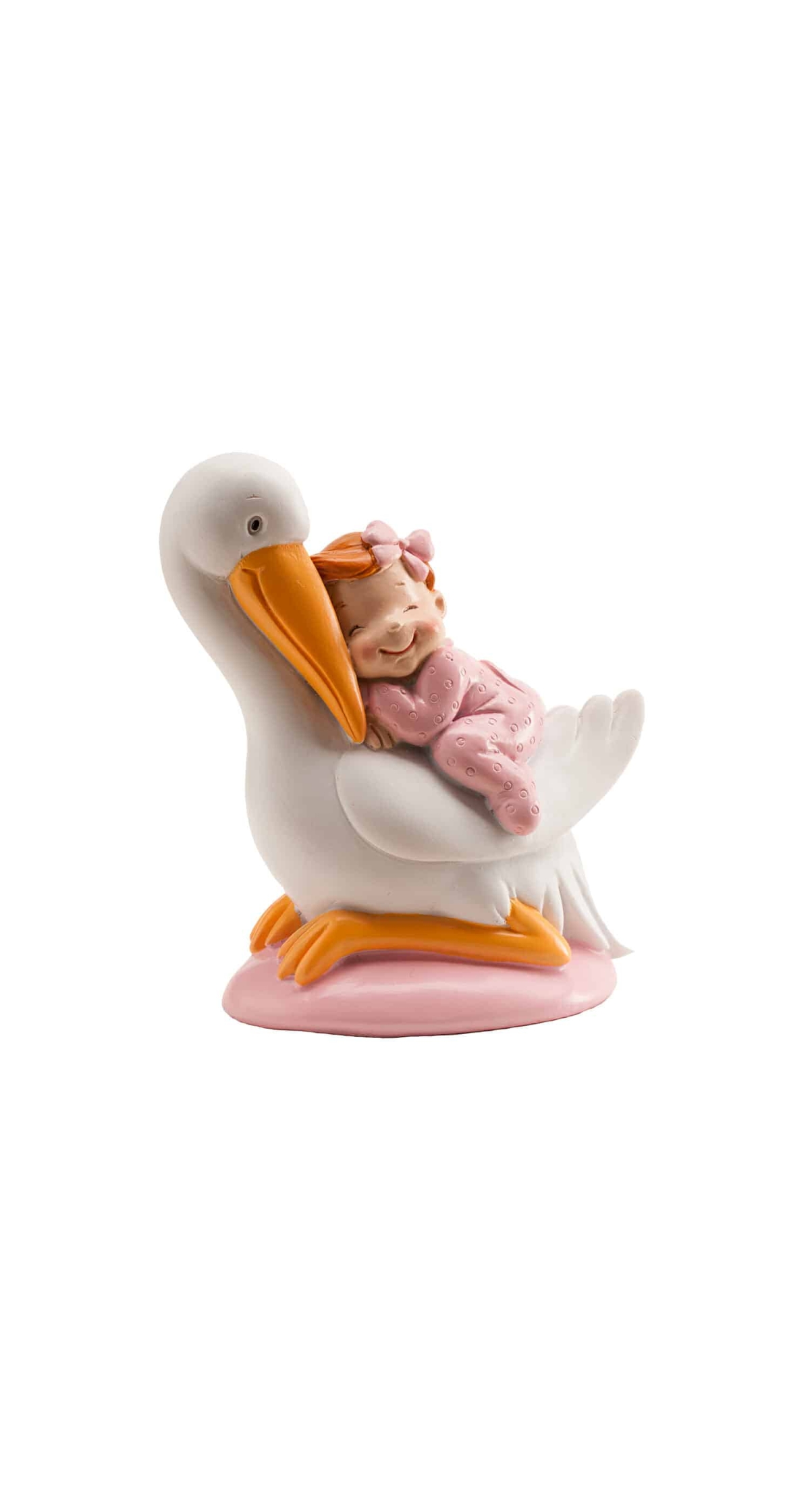 Stork Sleeping Baby Pink - 10cm