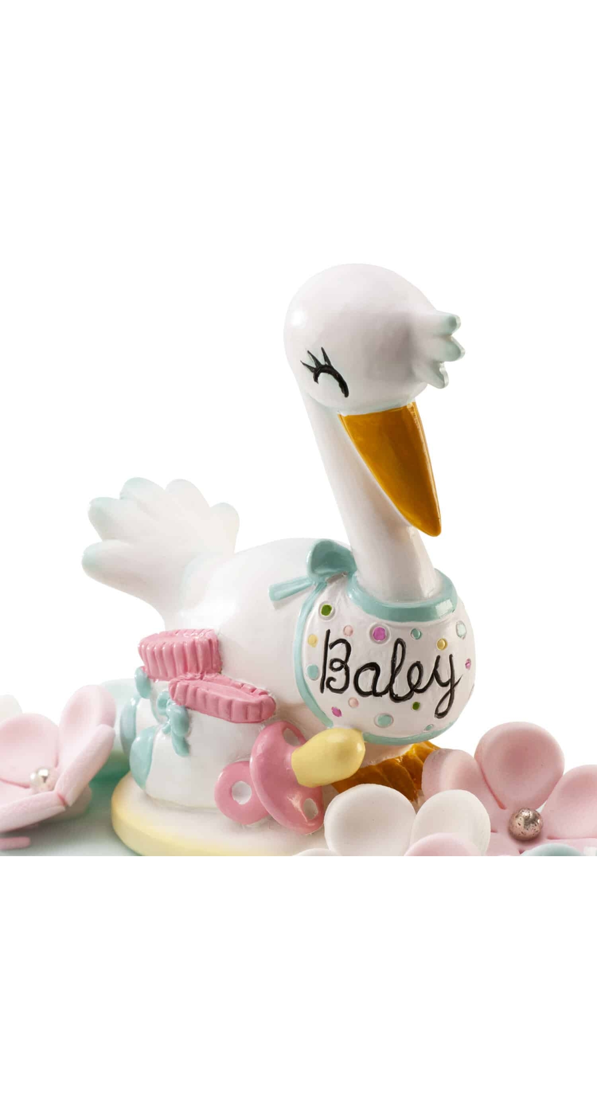 Stork Baby Cake Topper - 10cm
