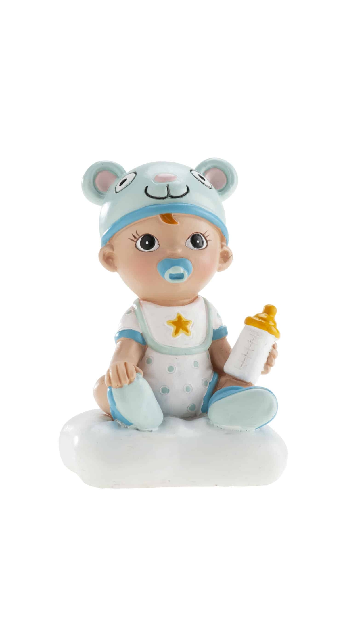 Boy With Bottle Cake Topper - 10cm