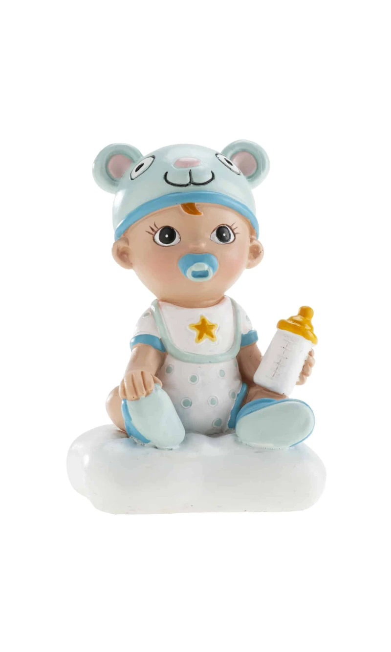 Boy With Bottle Cake Topper - 10cm