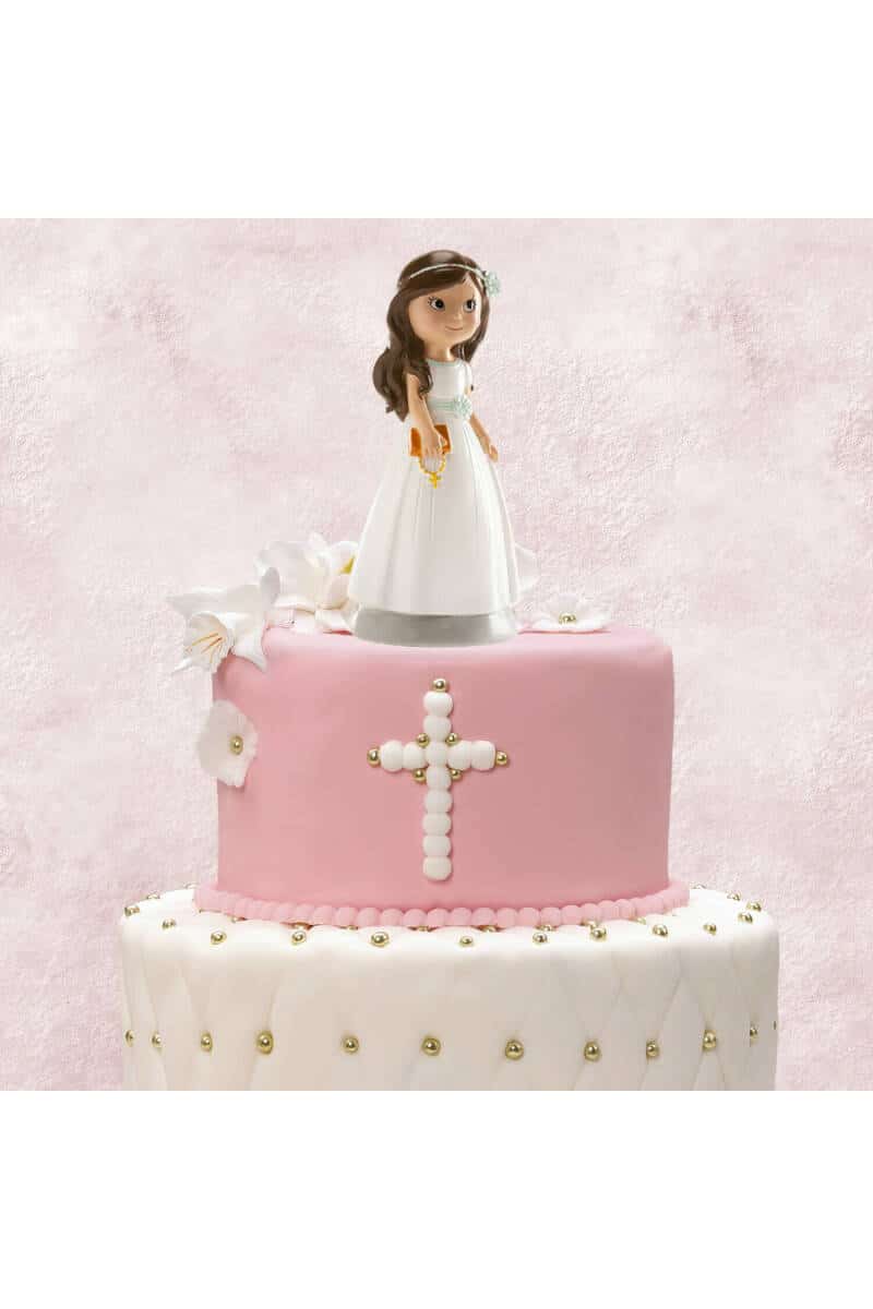 Communion Girl Cake Topper Elena - 13cm