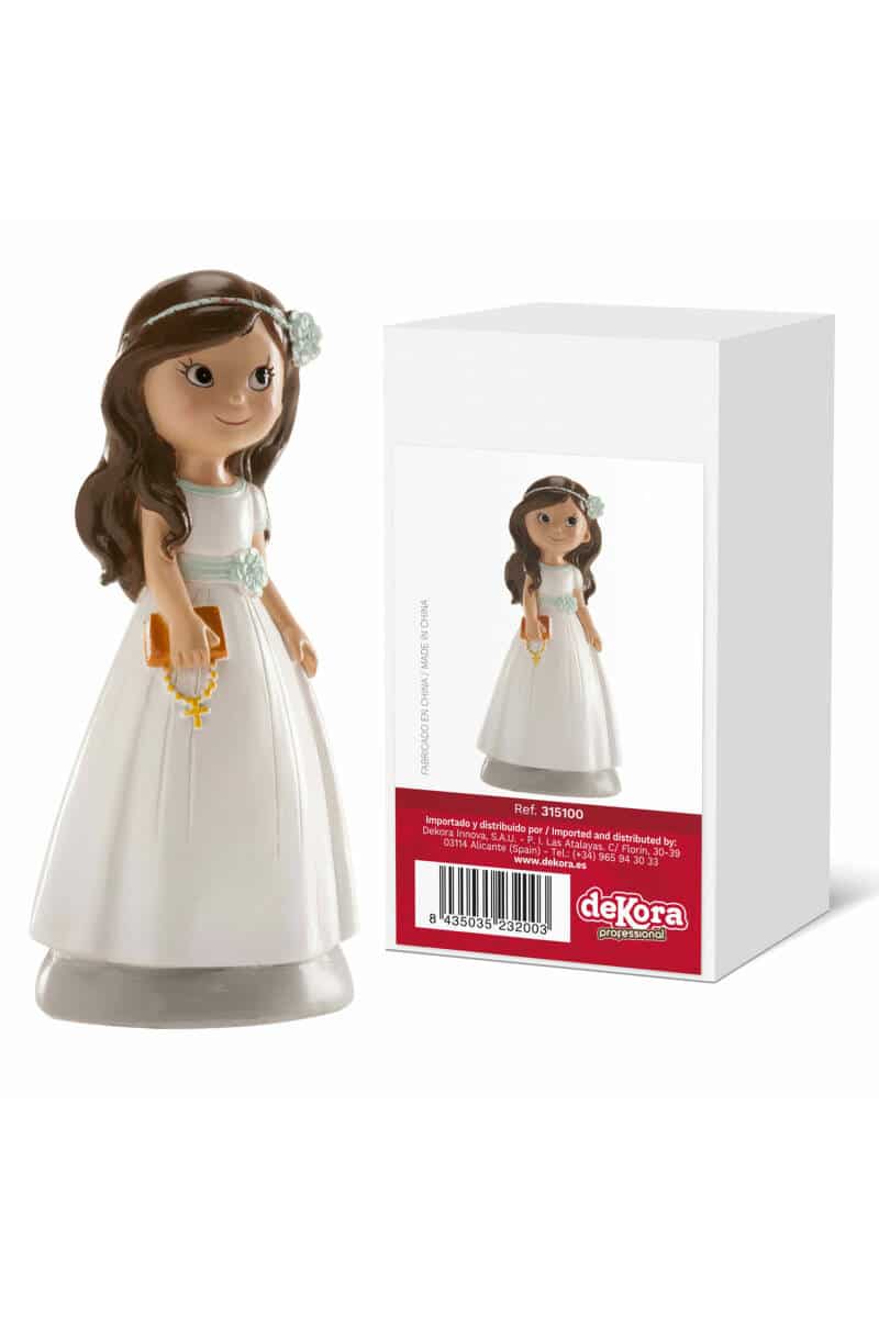 Communion Girl Cake Topper Elena - 13cm