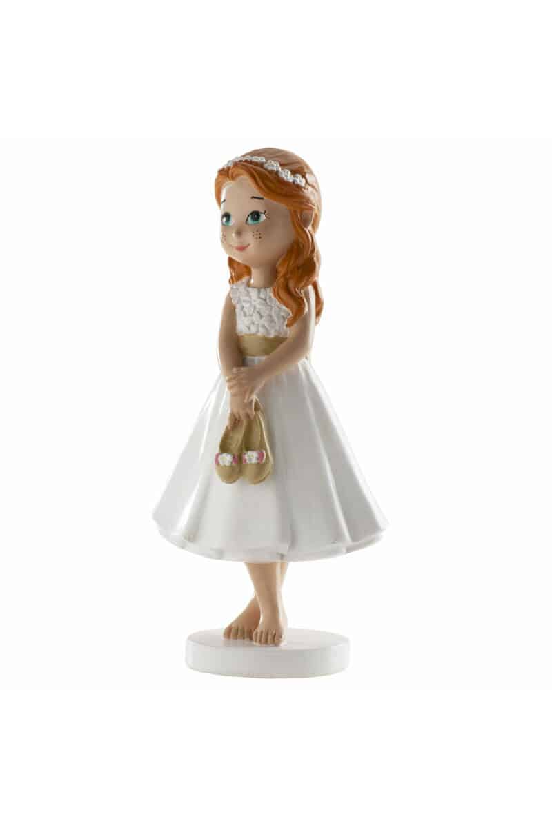 Communion Girl Cake Topper Barefoot - 13cm