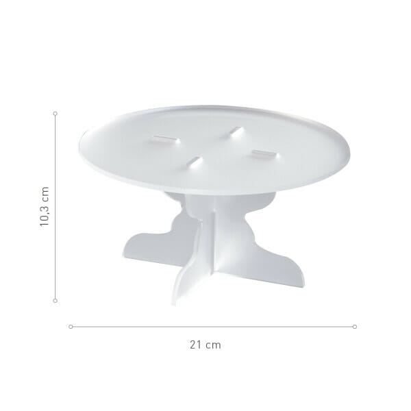 White Plexiglas Cake Stand Ø 210mm x H 103mm