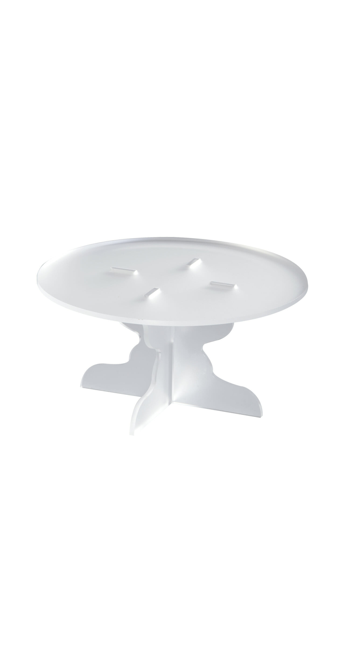 White Plexiglas Cake Stand Ø 210mm x H 103mm