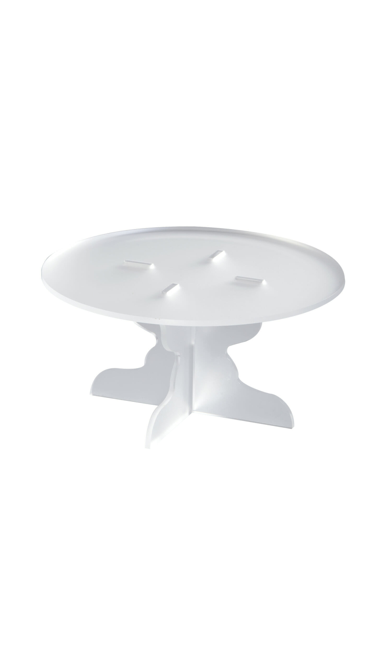 White Plexiglas Cake Stand Ø 210mm x H 103mm