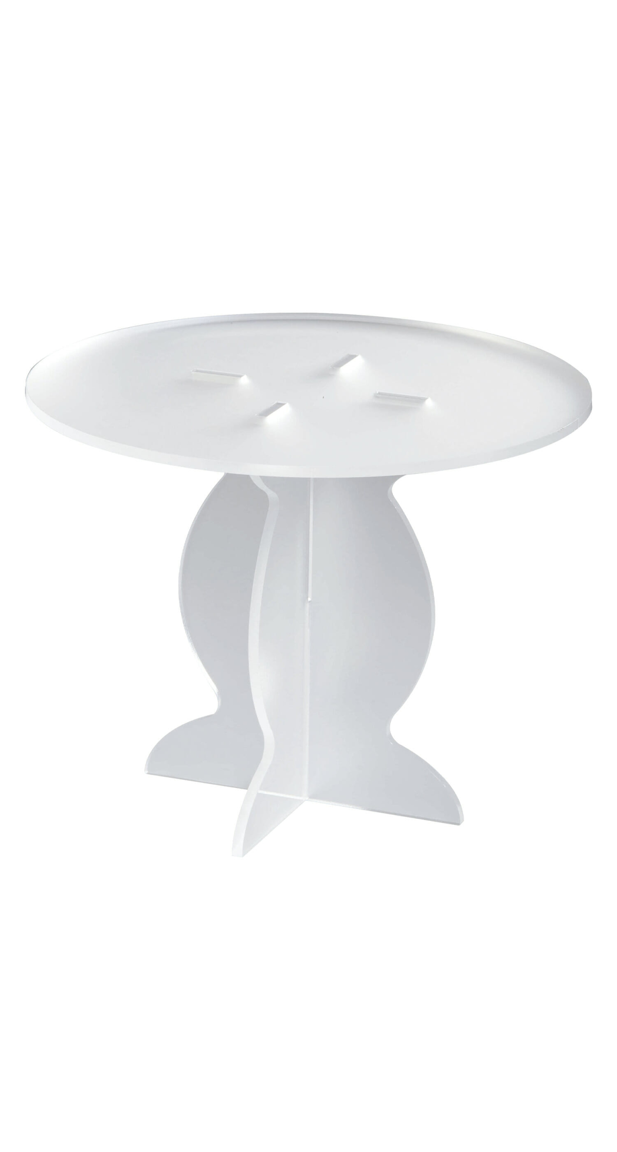 White Plexiglas Cake Stand Ø 210mm x H 163mm