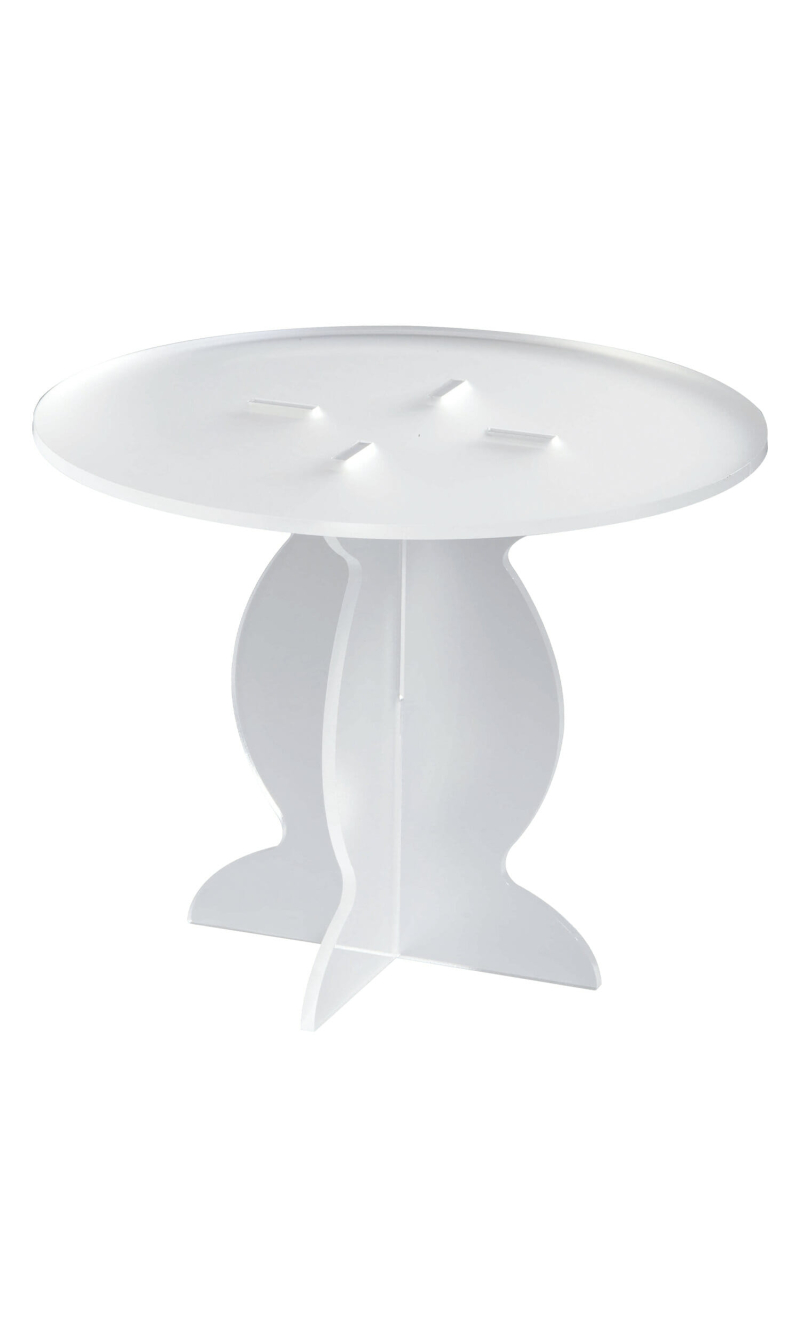White Plexiglas Cake Stand Ø 210mm x H 163mm