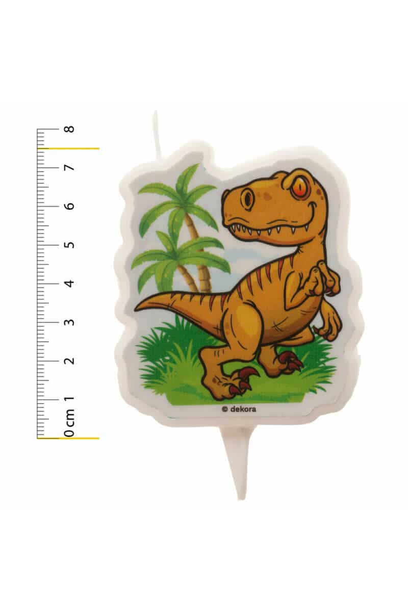 Dinosaur 2D Birthday Candle - 7.5cm