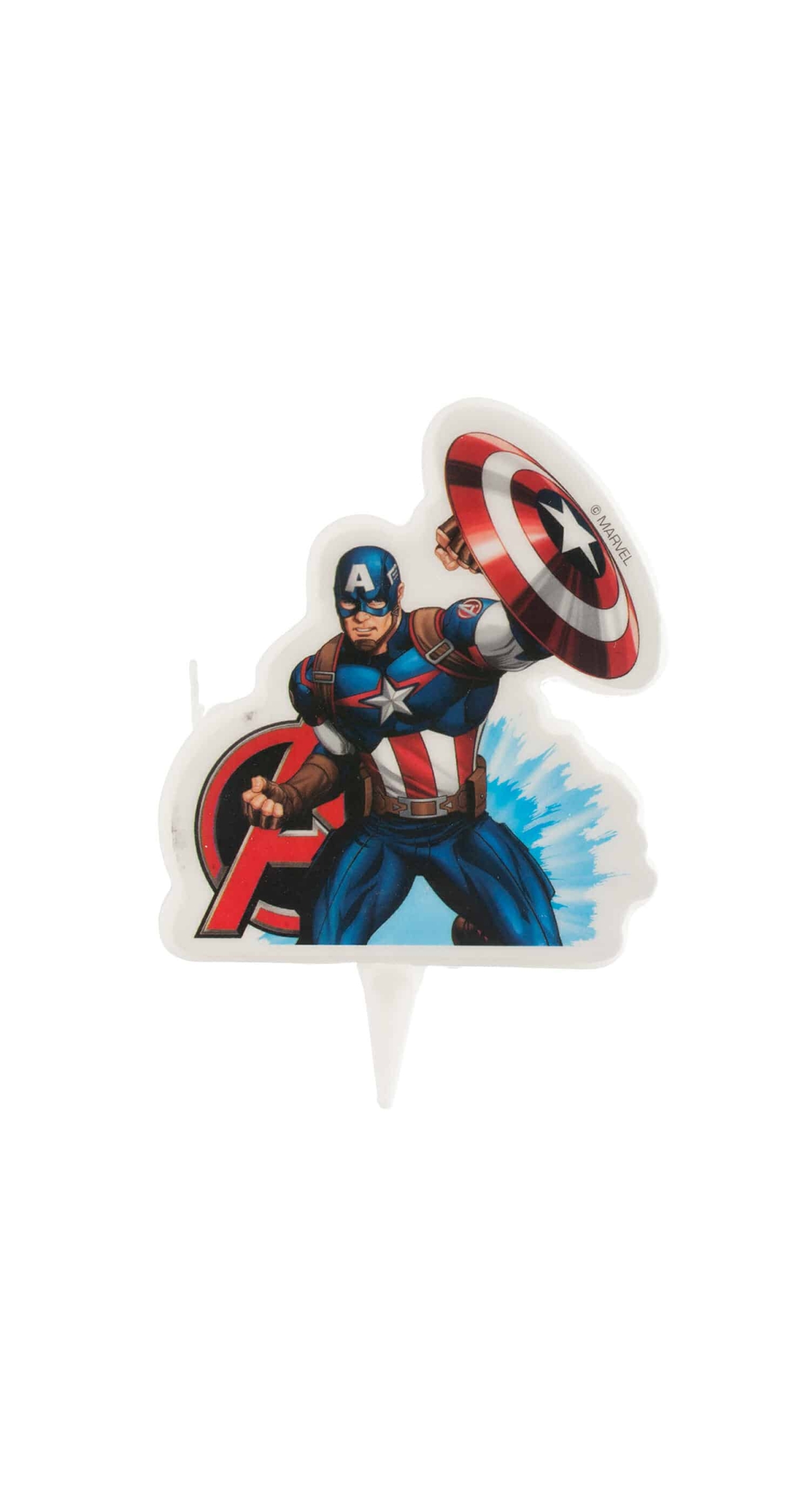 Avengers Captain America 2D Birthday Candle - 7.5cm