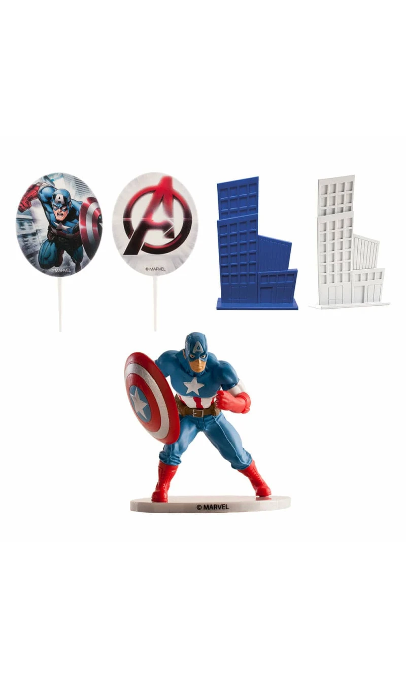Avengers Captain America Cake Topper Decorating Kit (234458)
