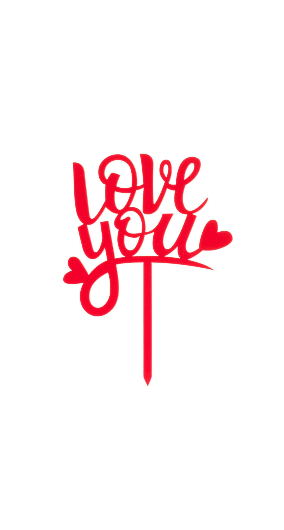 Cake Topper Love You - 13.5x10cm
