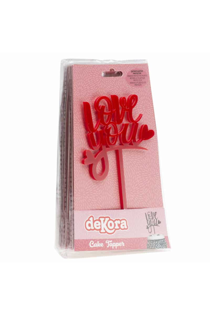 Cake Topper Love You - 13.5x10cm