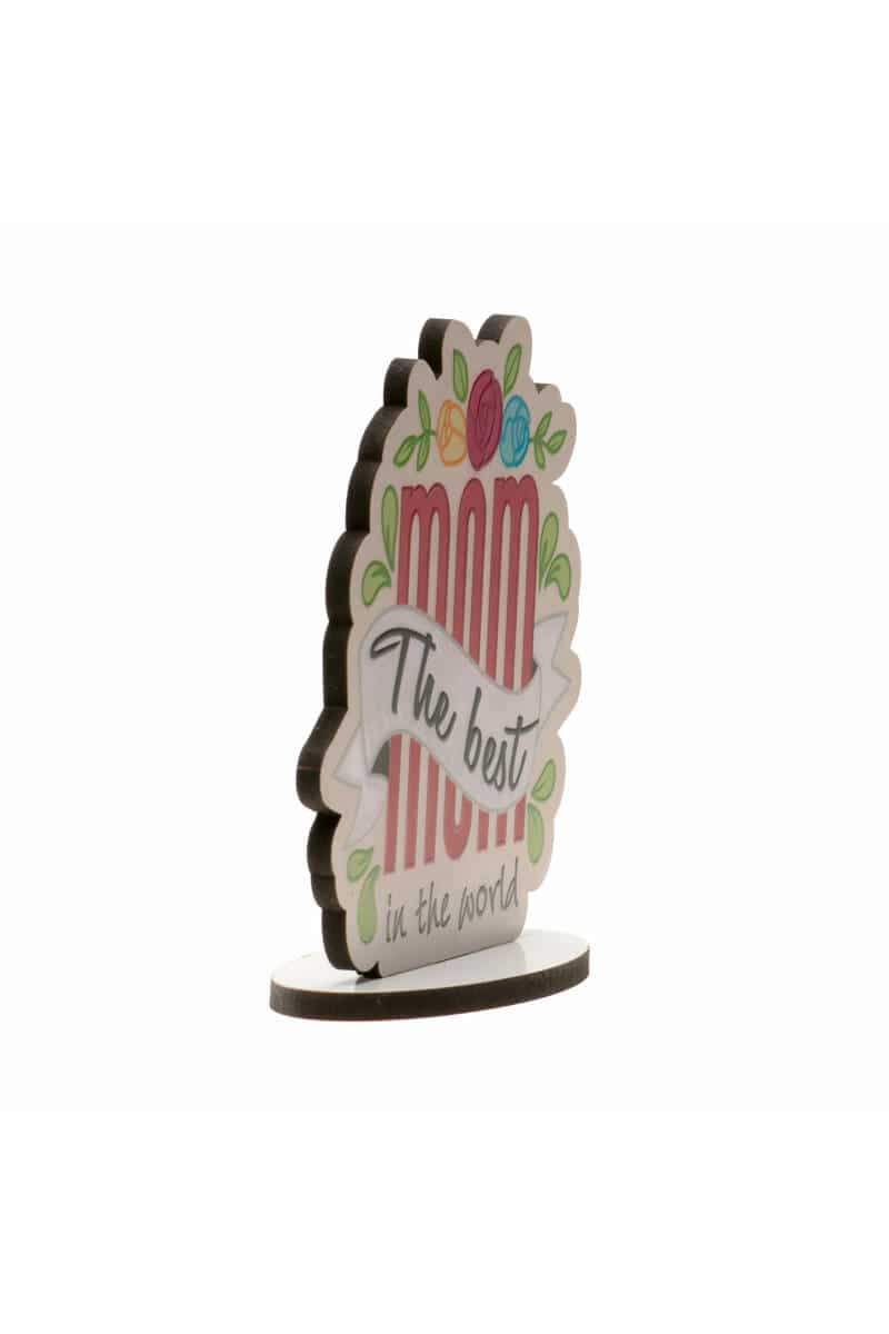 The Best Mom In The World Cake Topper - 11.5cm