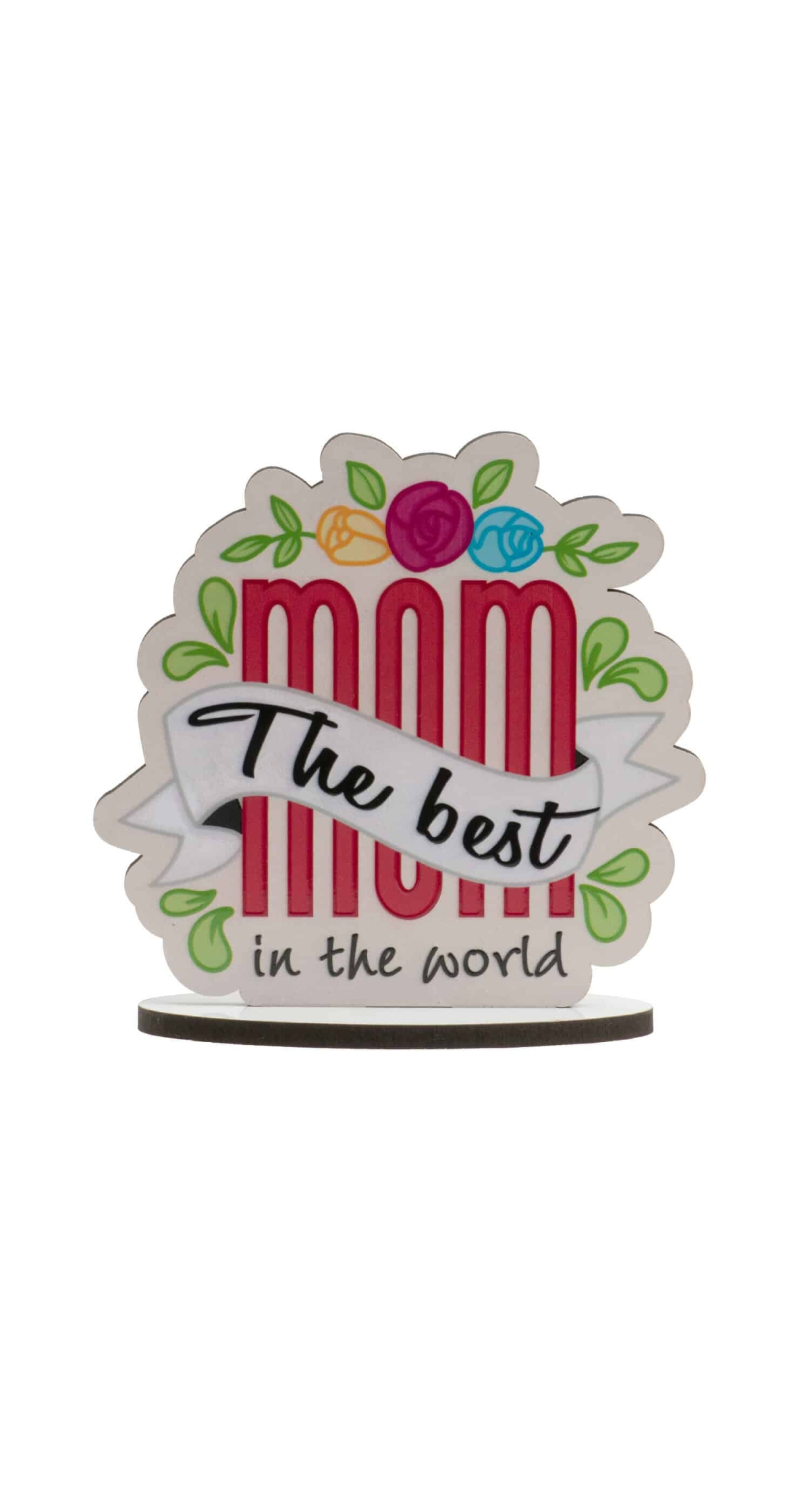 The Best Mom In The World Cake Topper - 11.5cm