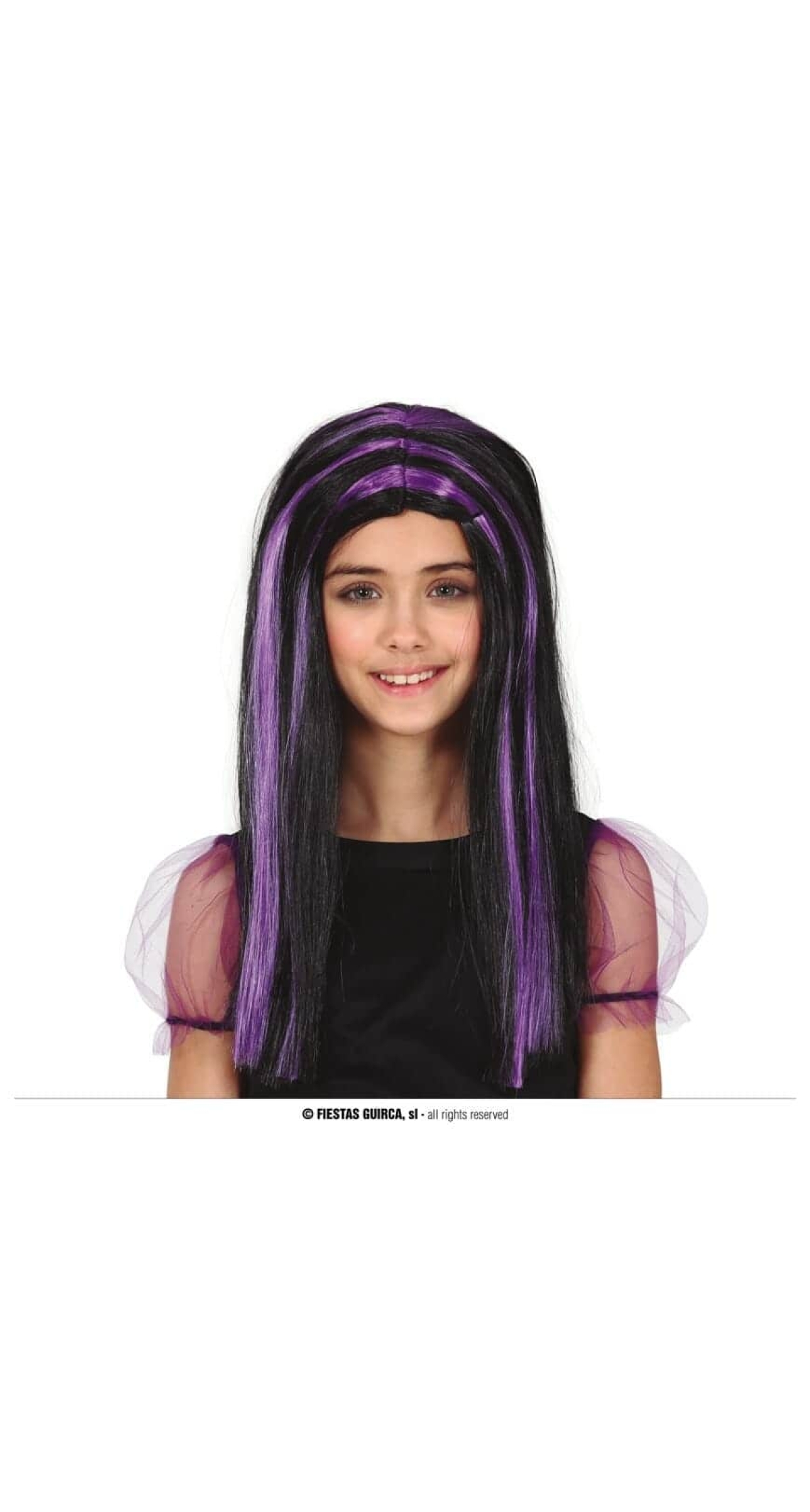 Black & Purple Witch Wig - Child One Size