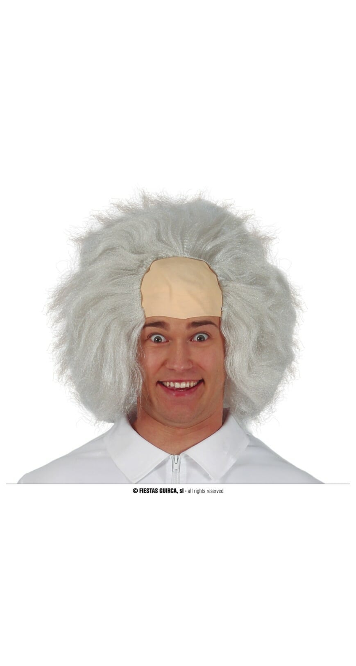 Bald With Crazy Scientist Wig - Adult One Size