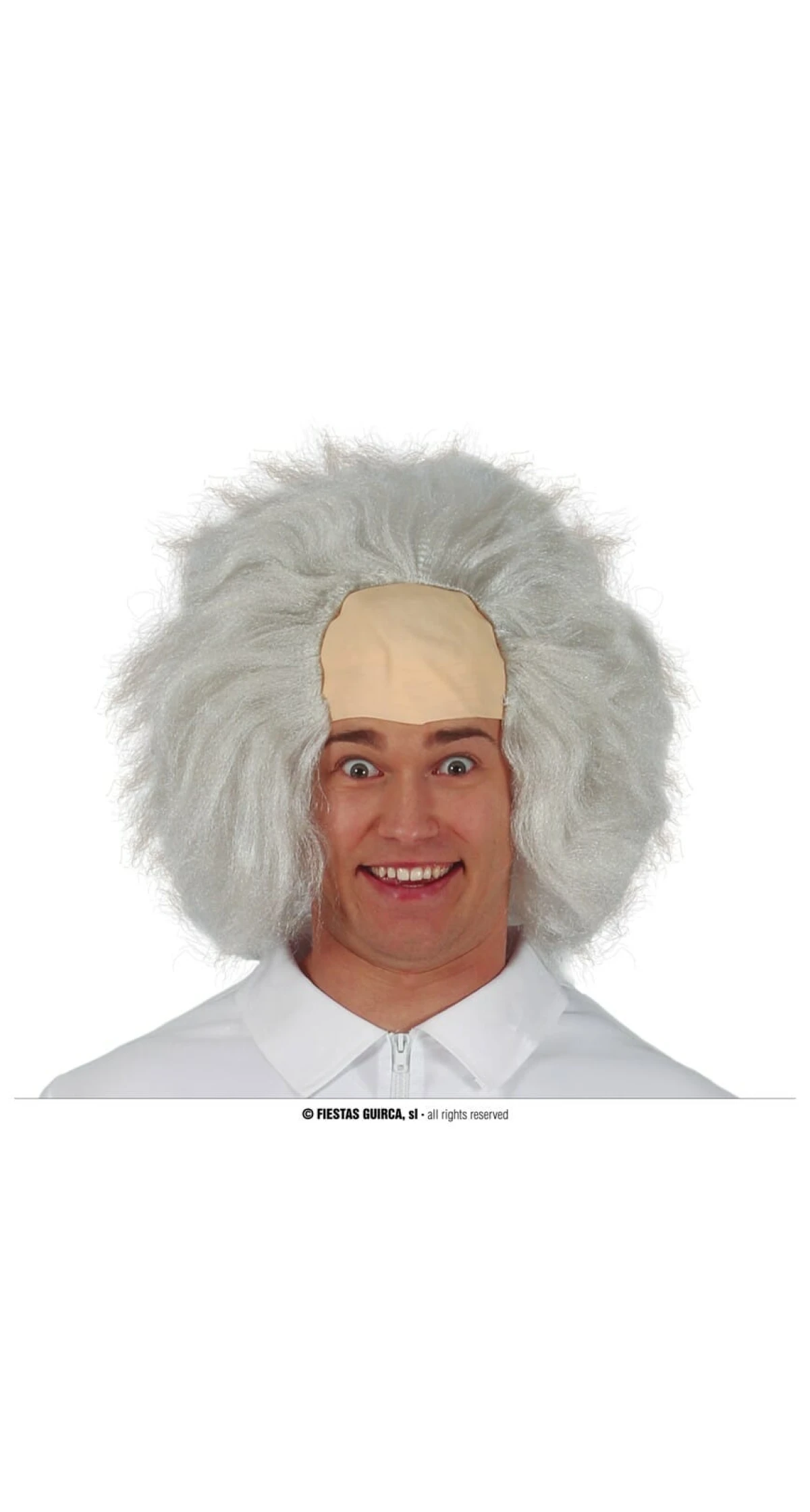 Bald With Crazy Scientist Wig - Adult One Size