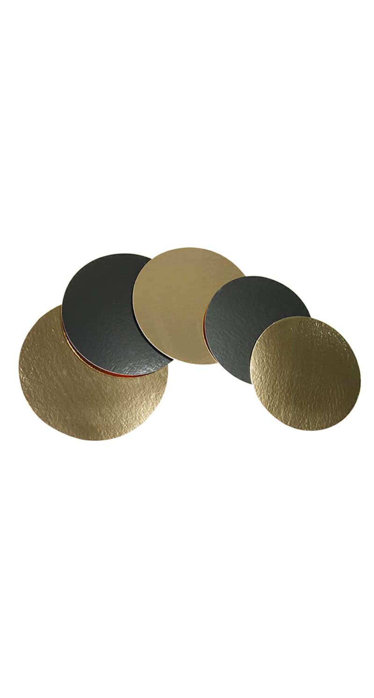 Round Cardboard (Gold / Black Assorted) Cake Board- 280mm