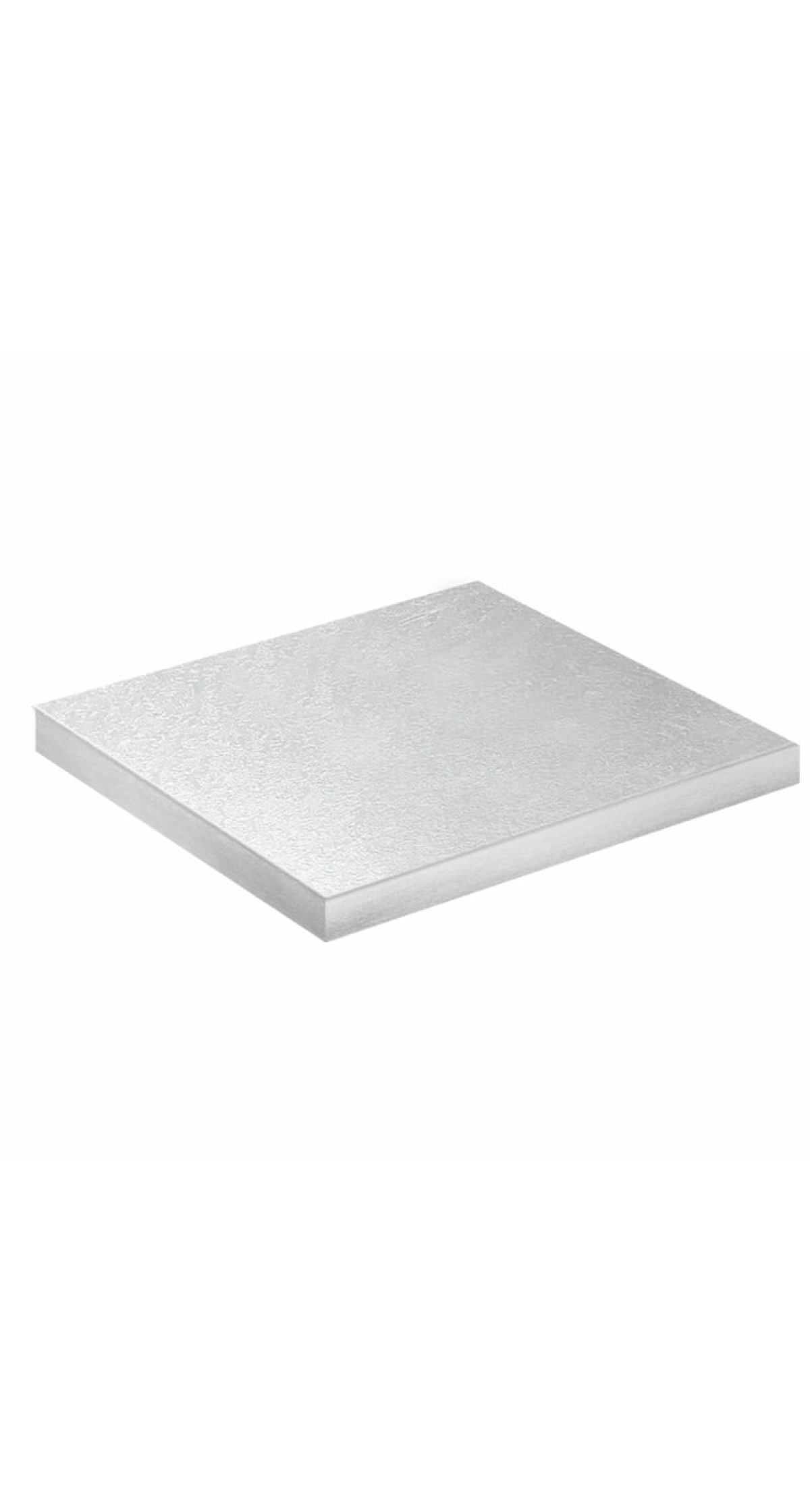 Square Aluminum Cake Board Silver - 400x400x12mm