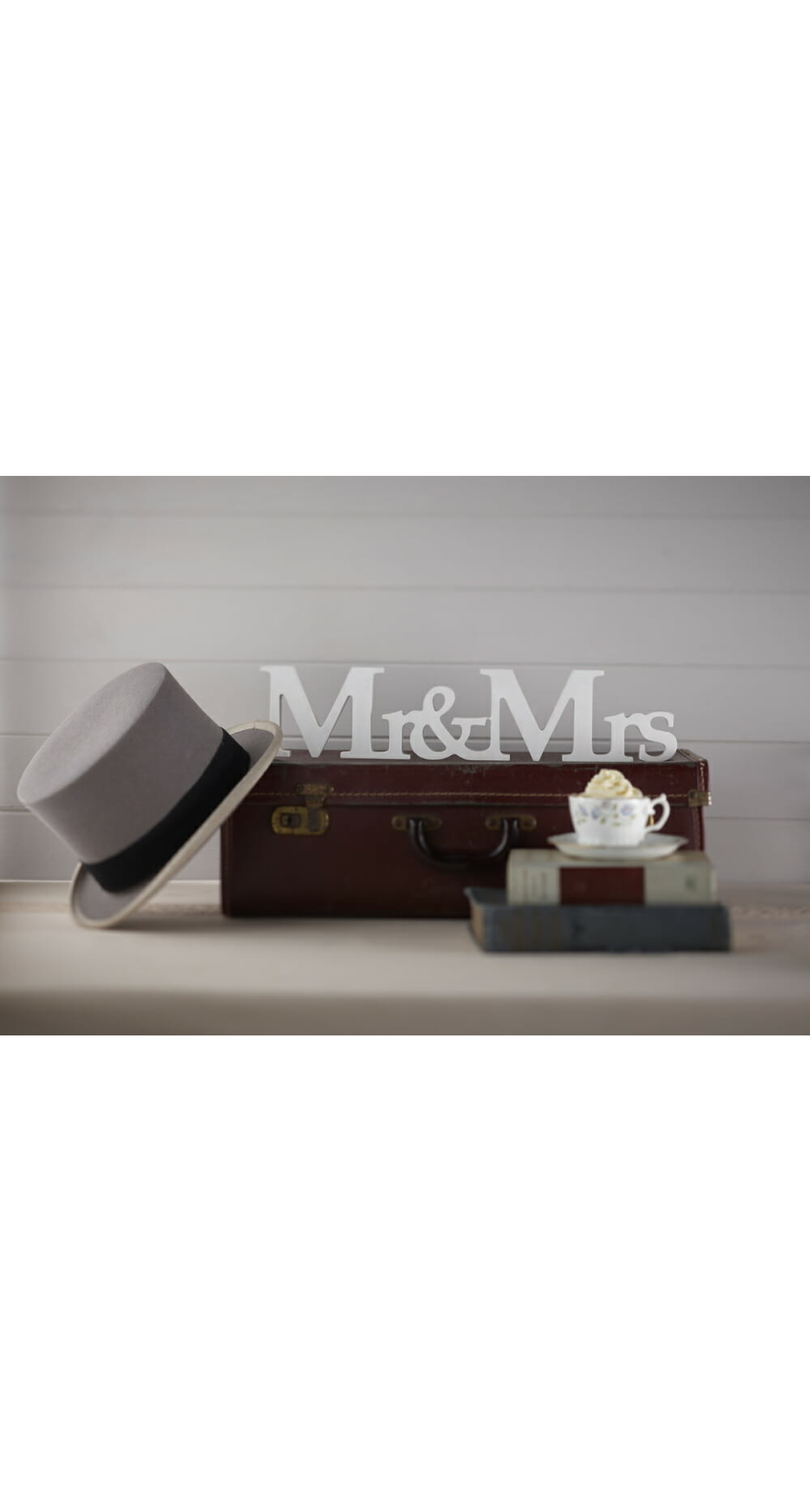 Mr & Mrs Freestanding Wooden Sign - Vintage Affair