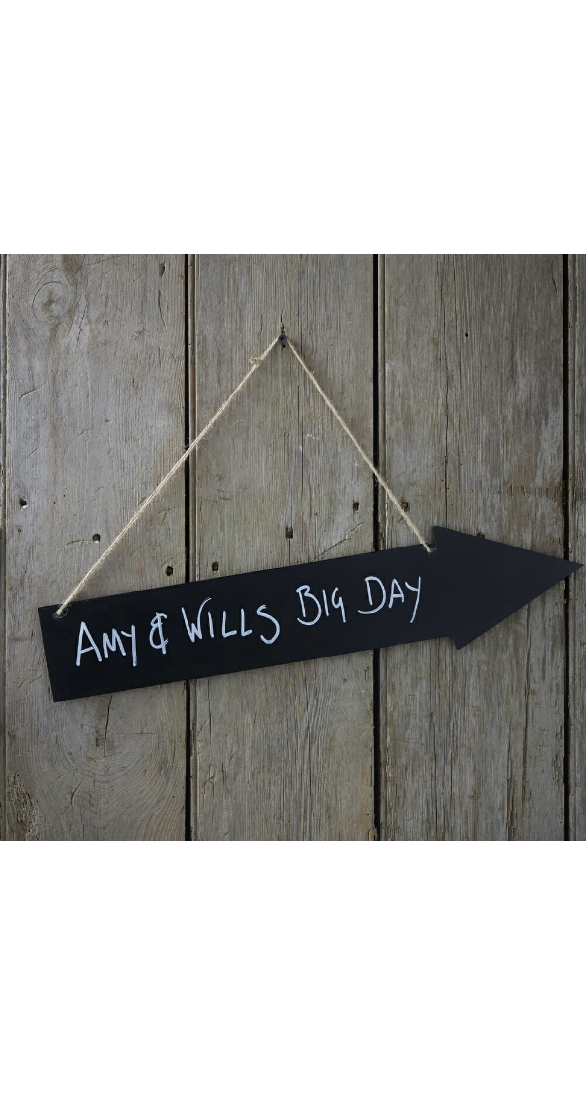 Wooden Chalkboard Arrow Sign