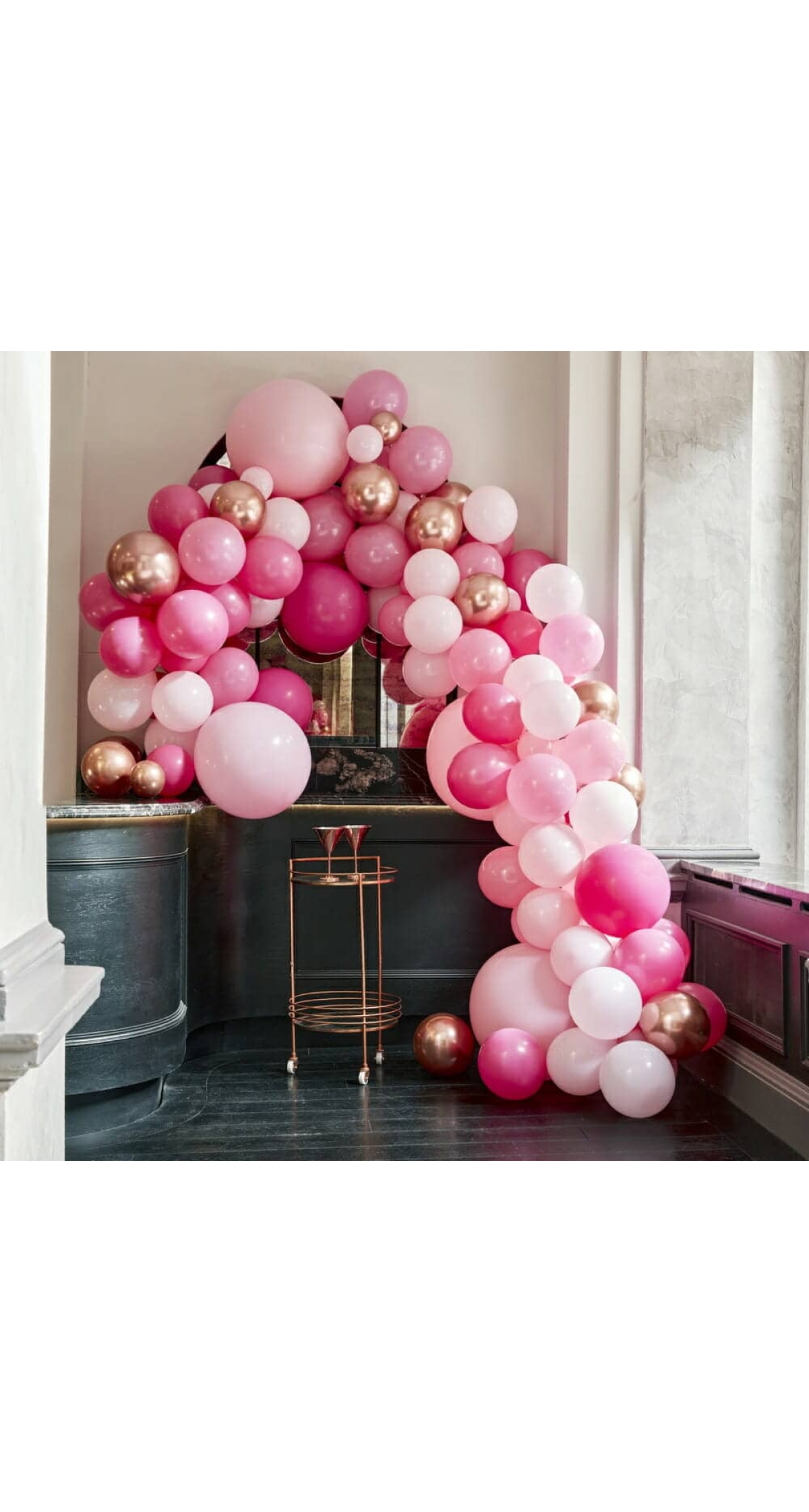 Luxe Pink and Rose Gold Balloon Arch Kit