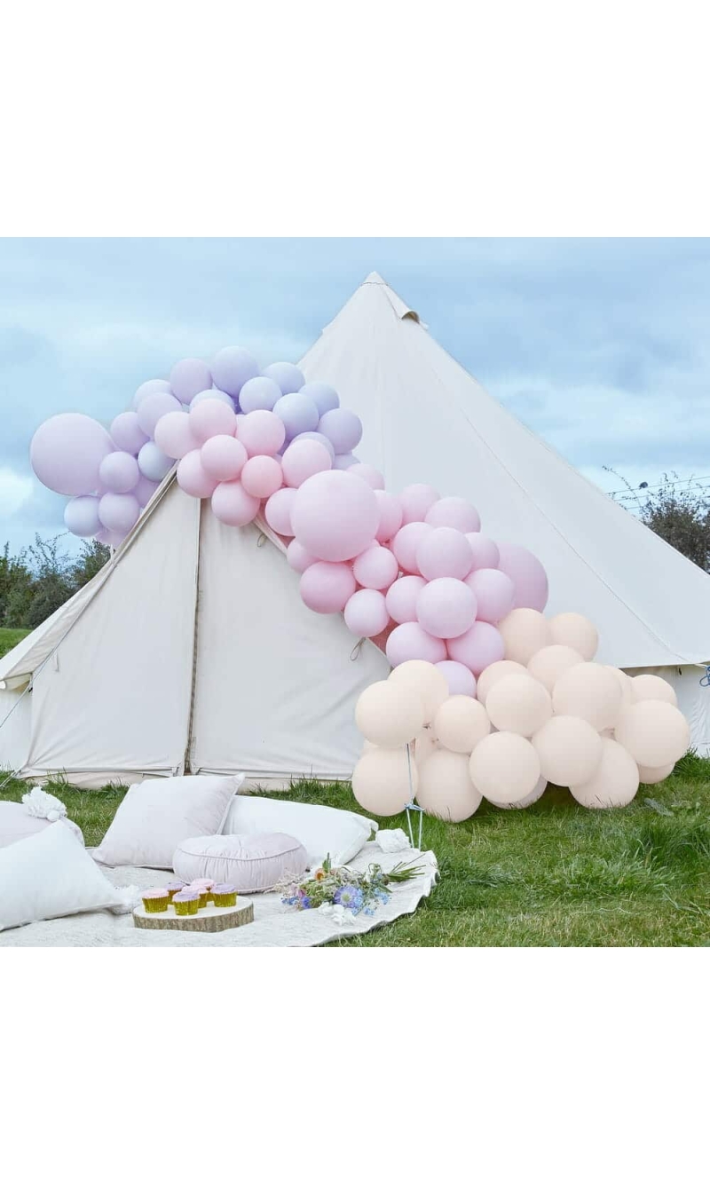 Luxe Pastel Pink and Purple Balloon Arch Kit