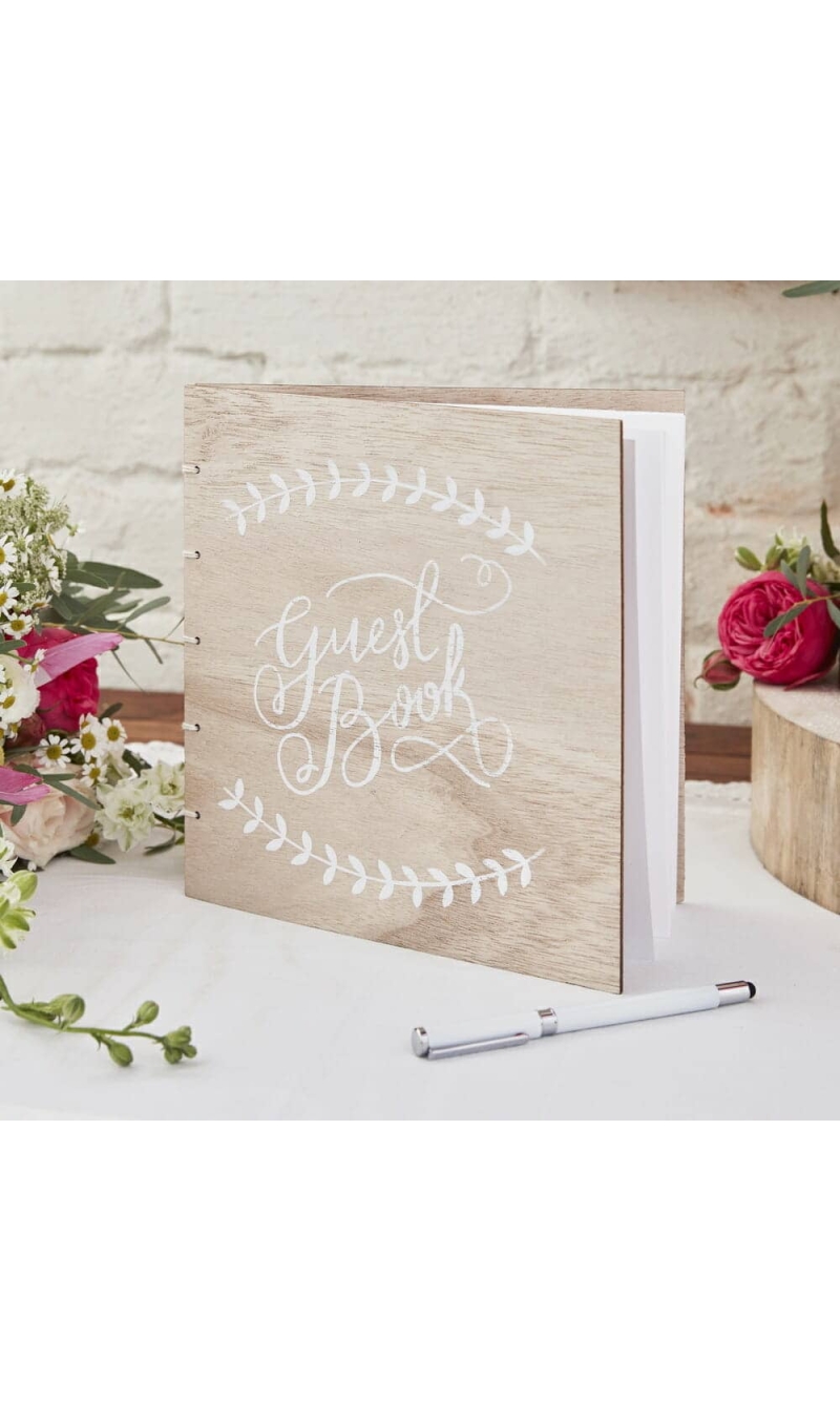 Wooden Wedding Guest Book