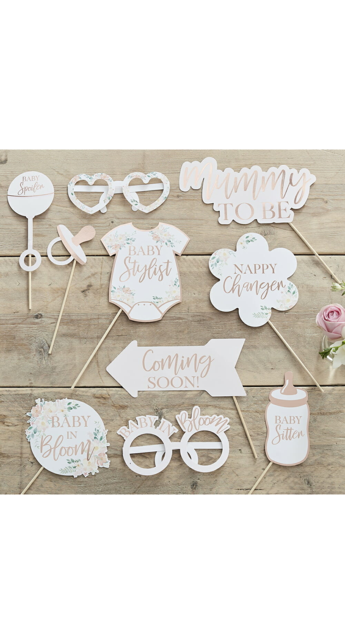 Floral Baby Shower Photo Booth Props