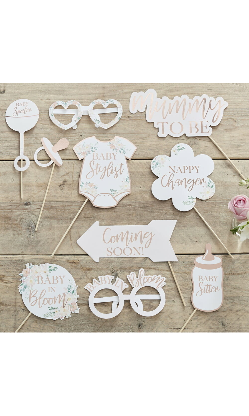 Floral Baby Shower Photo Booth Props