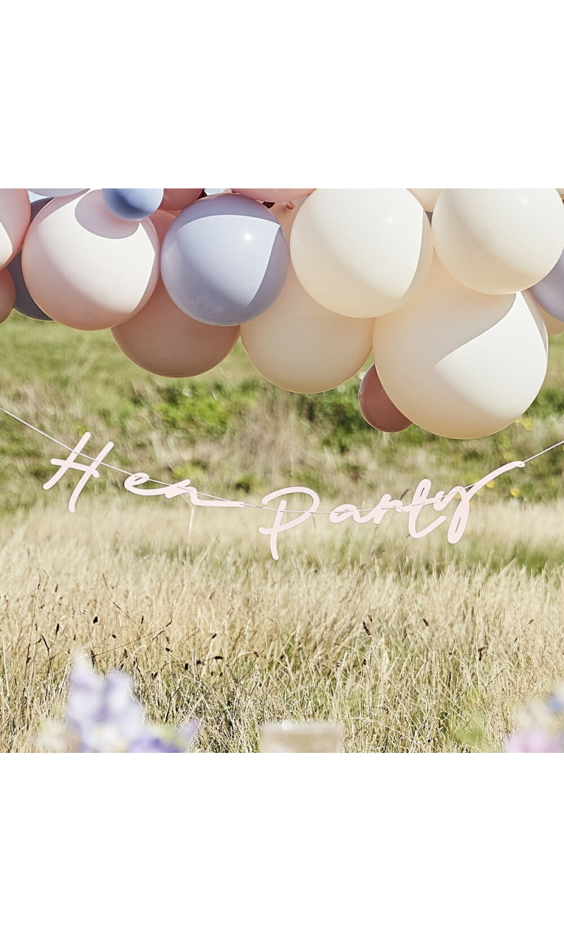 Pink Boho Eco Hen Party Bunting