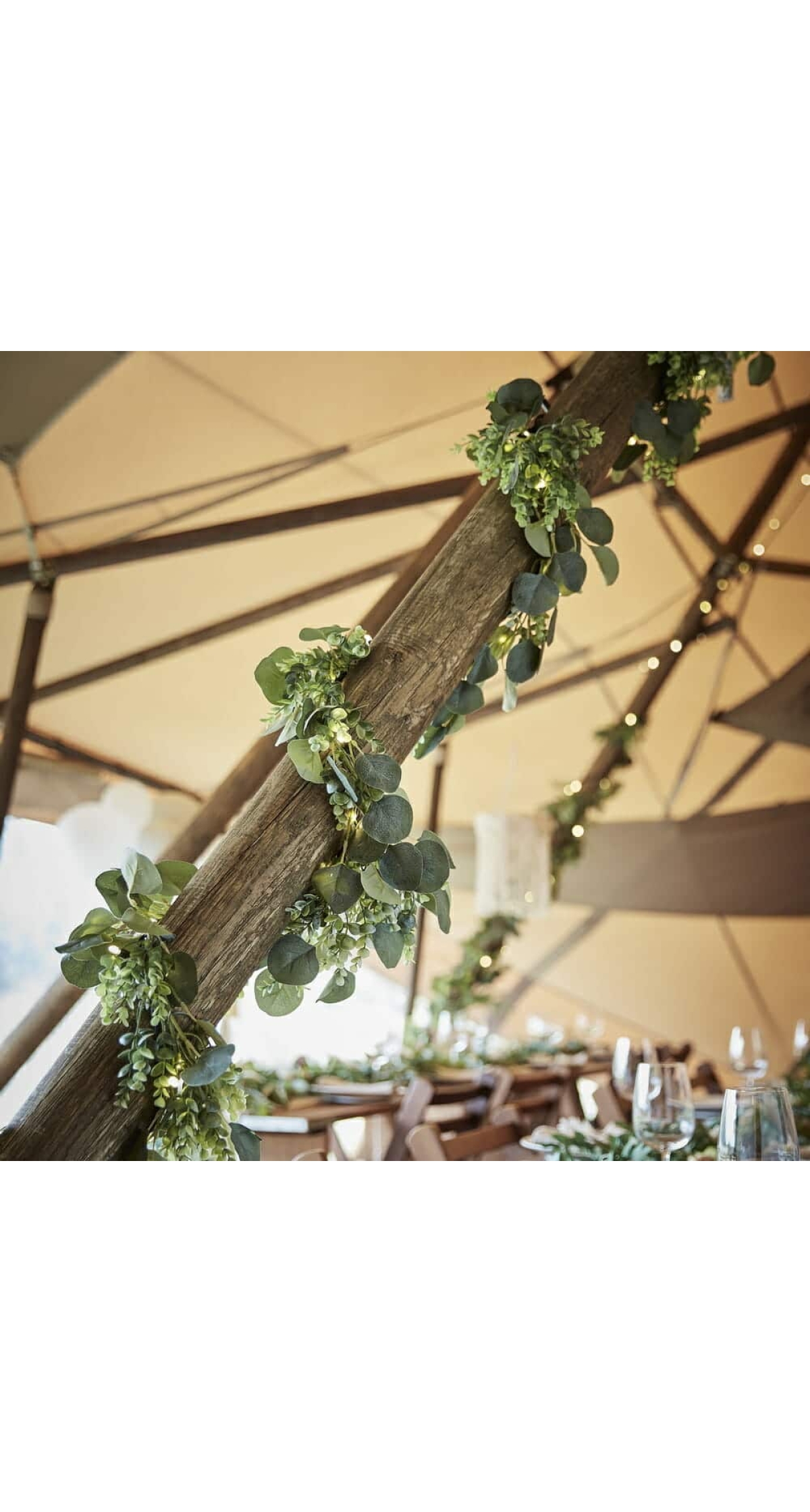Botanical Foliage Artificial Garland with Lights