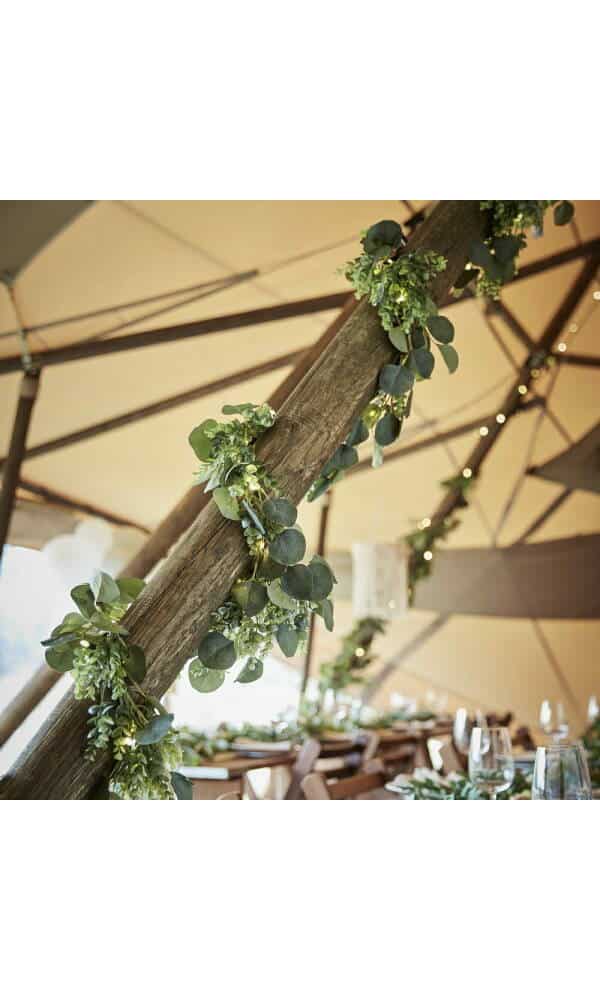 Botanical Foliage Artificial Garland with Lights