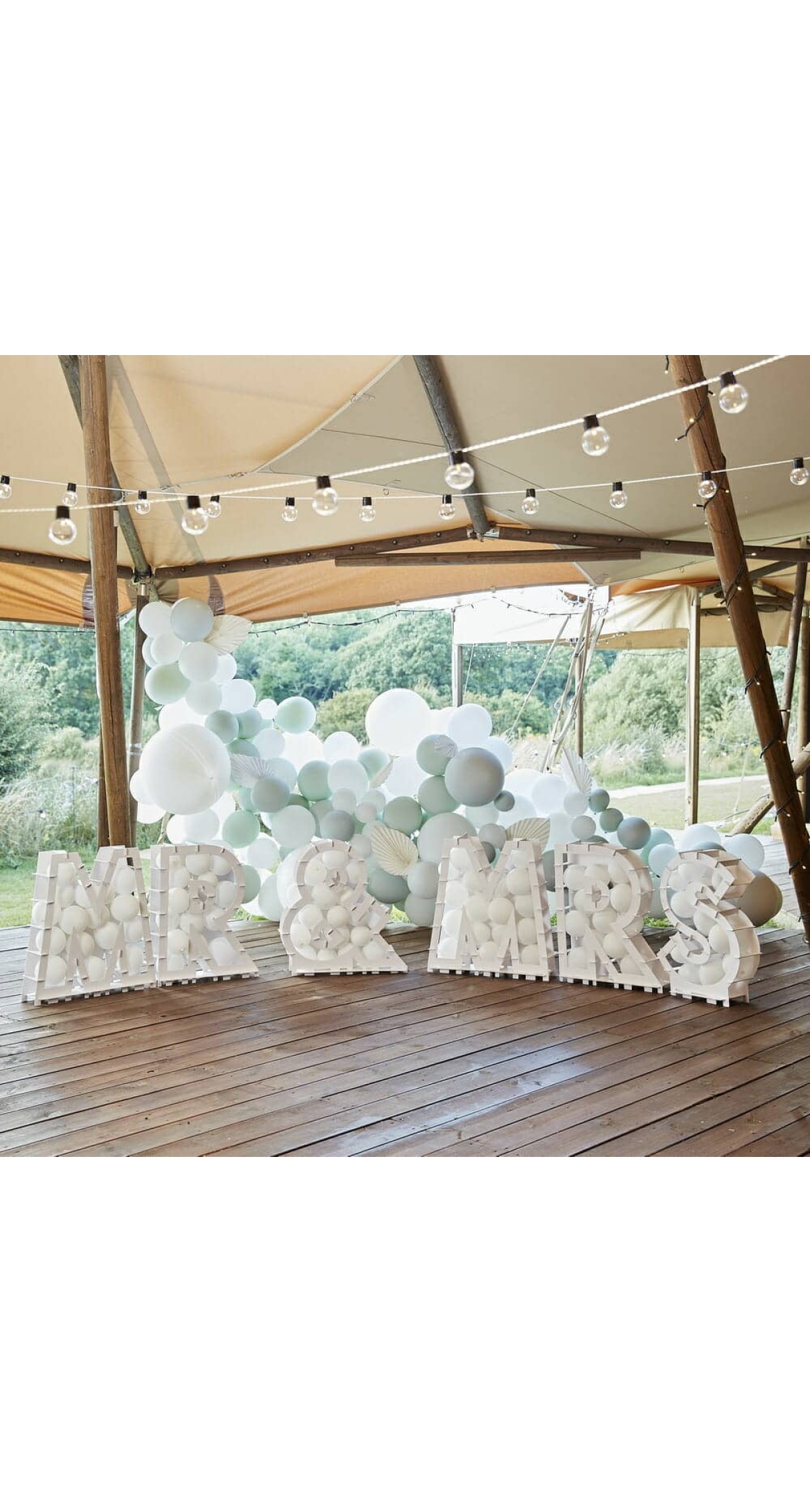 Mr & Mrs Balloon Mosaic Stand