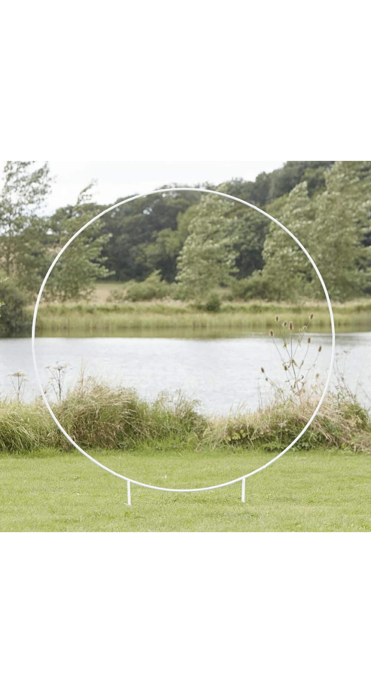 White Round Wedding Arch