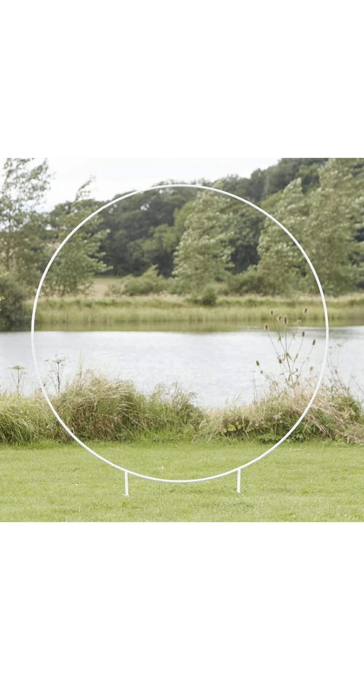 White Round Wedding Arch