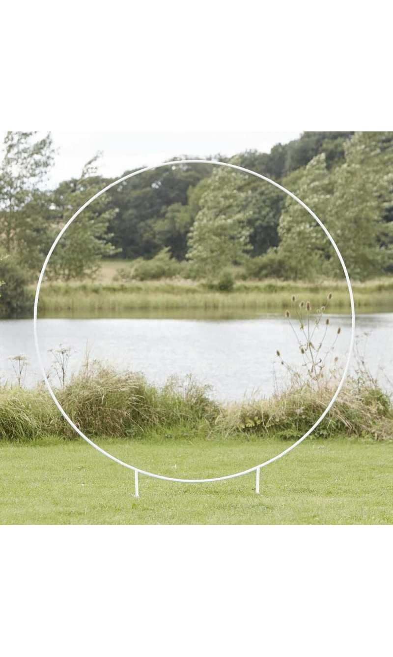 White Round Wedding Arch